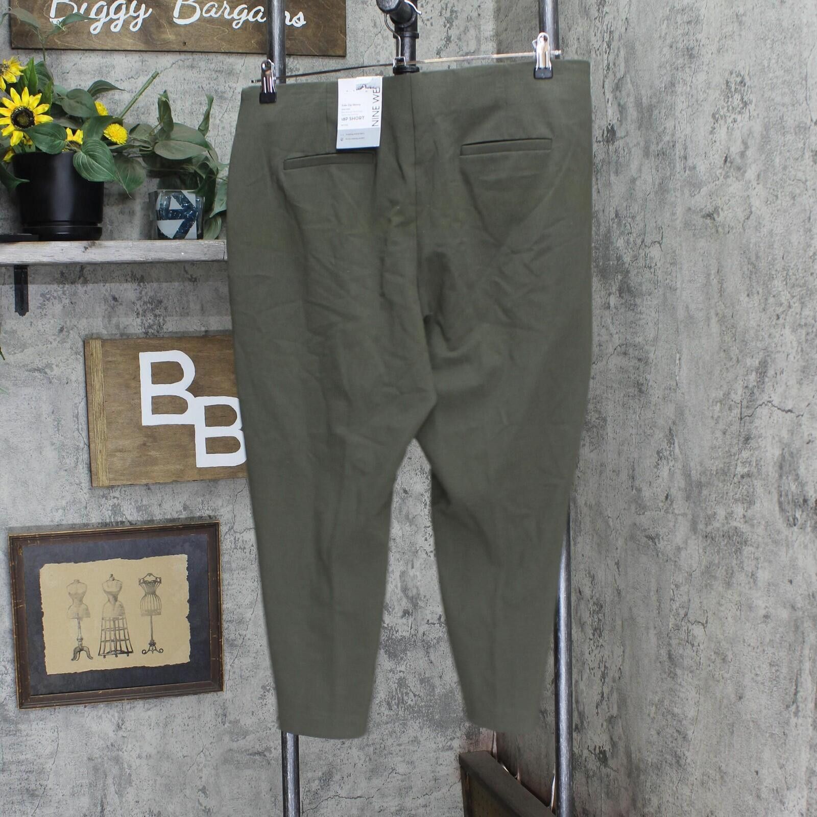 Nine West Nwt Nine West Zip Skinny Ankle Pants Olive Green 18p Short Size 40" / US 18 - 2 Thumbnail