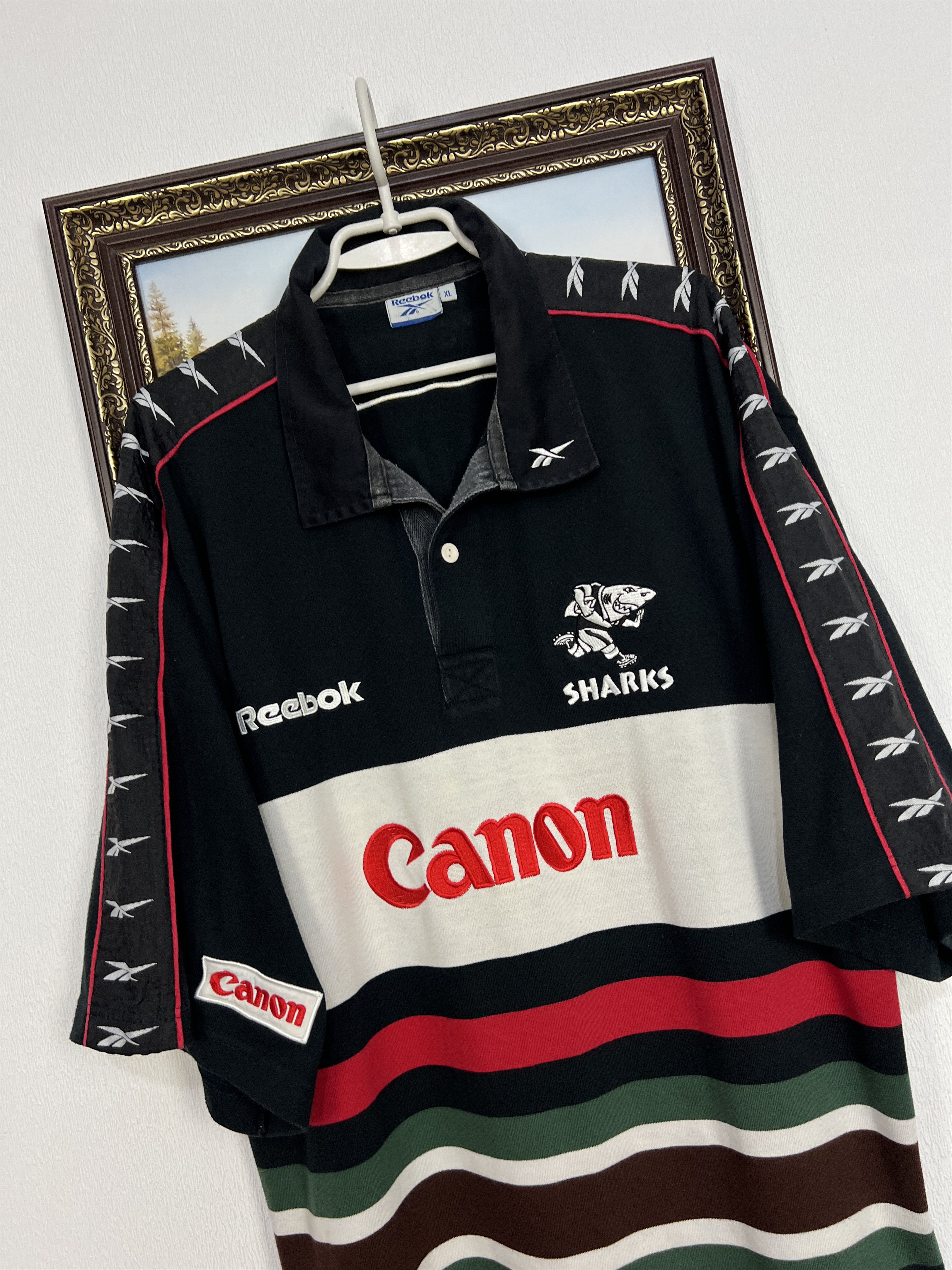 Reebok Vintage 90's Reebok Natal Coastal Sharks Rugby Union Jersey Size US XL / EU 56 / 4 - 4 Thumbnail