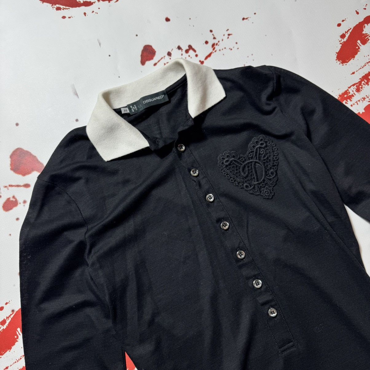 Dsquared2 × Vintage vintage 90s big logo heart disquared 2 longsleeve Size XS / US 0-2 / IT 36-38 - 2 Thumbnail