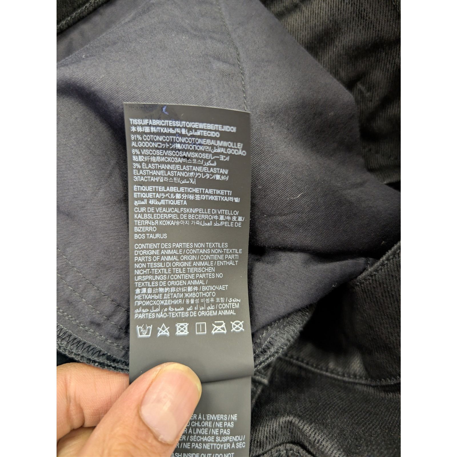 Saint Laurent Paris o1rshd1 Skinny Medium Waist Denim Jean in Black/Light Glazed Size US 29 - 17 Thumbnail