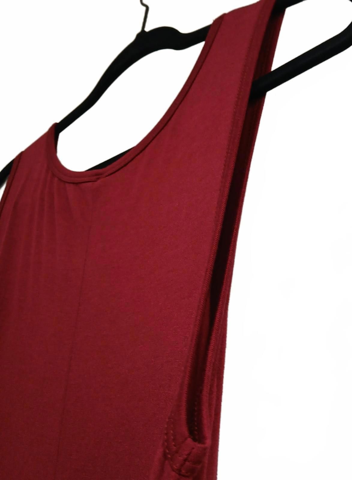 Designer NWT AUSELILY Women's Casual Red Tank Dress Medium Size M / US 6-8 / IT 42-44 - 9 Thumbnail