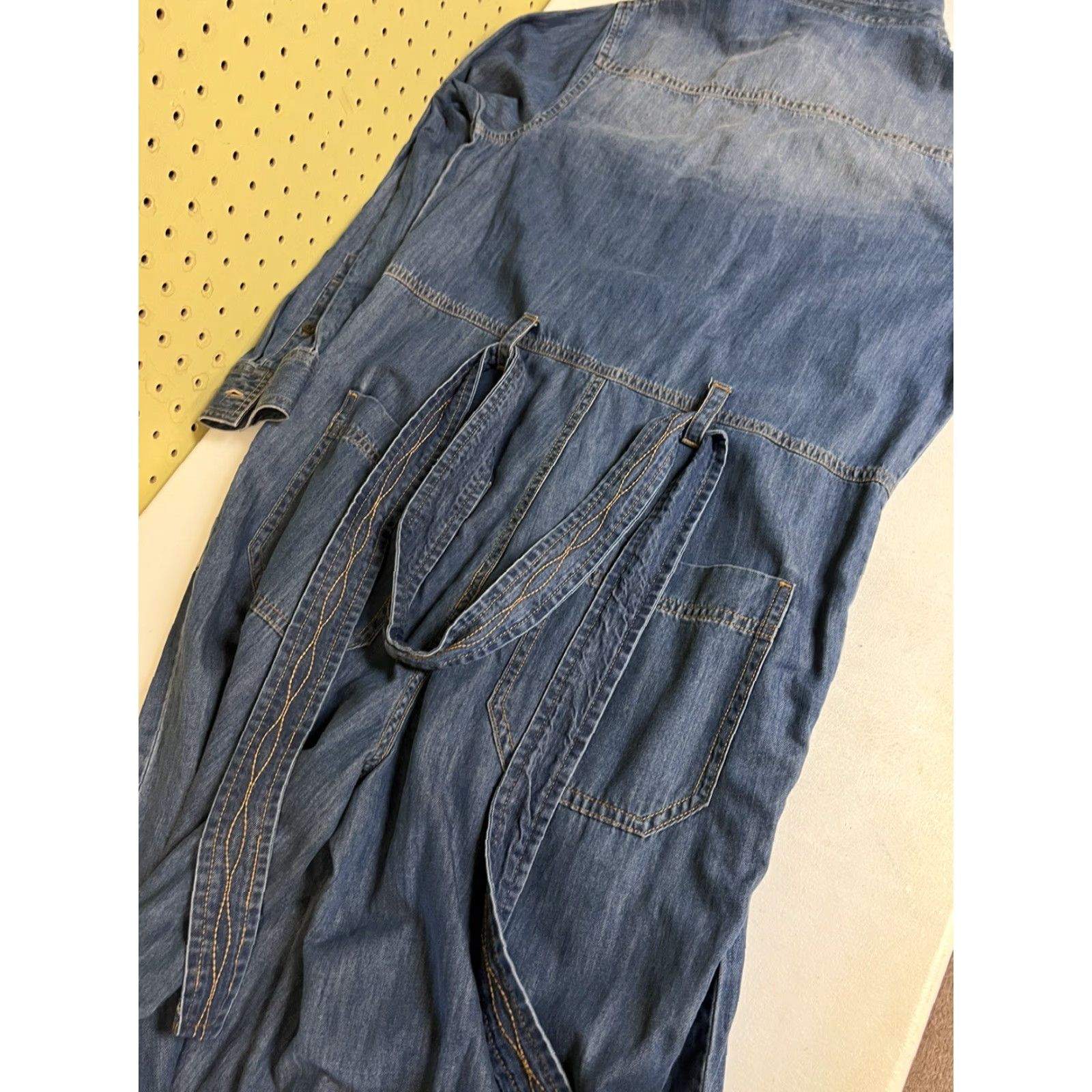 Pendleton Pendleton Blue Denim Chambray Utility Jumpsuit Coveralls Belted Size 2 NEW Women Button Belted Pockets 100% Cotton Boho Western Modern Size 26" / US 2 / IT 38 - 6 Thumbnail
