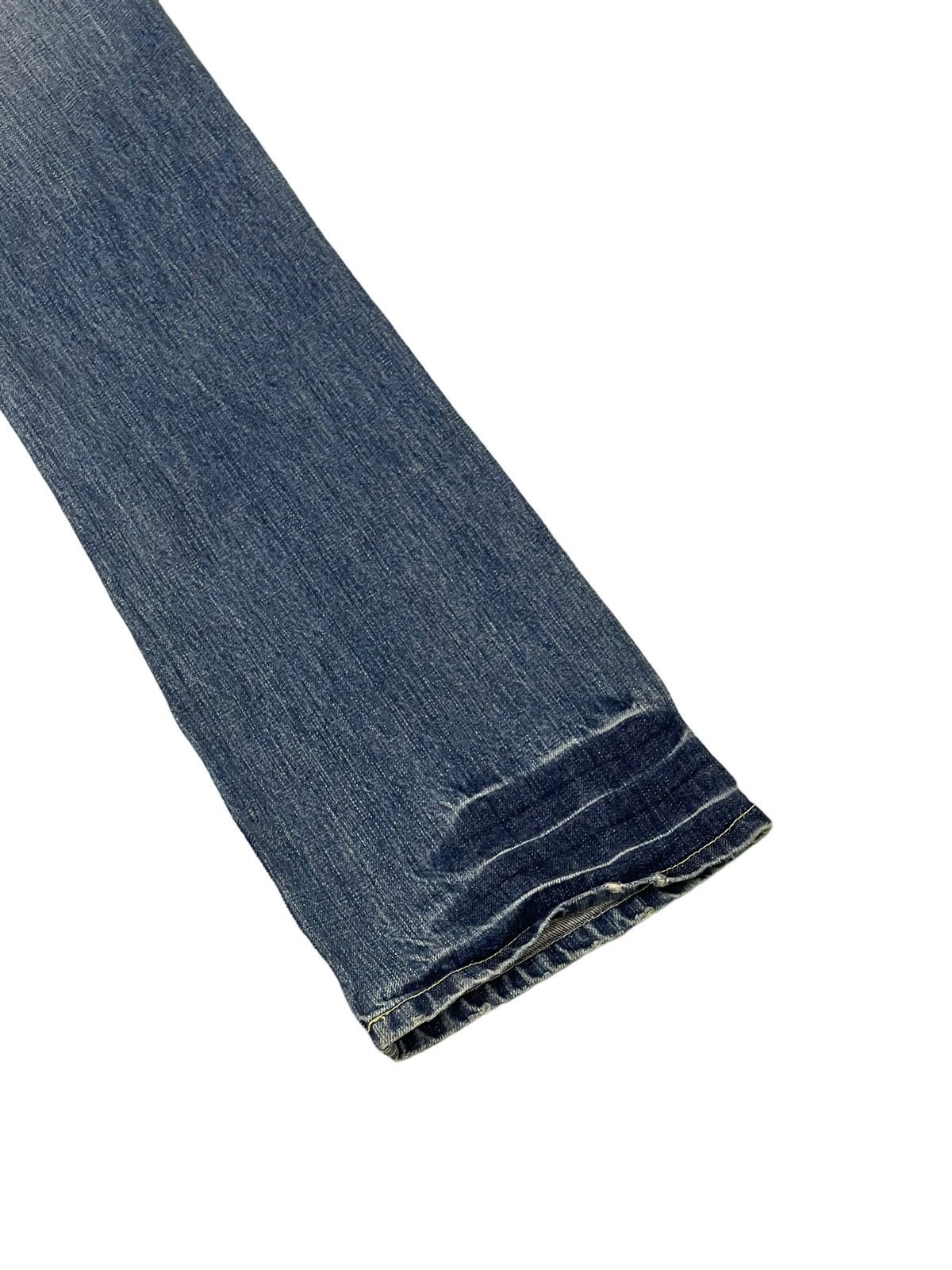 Japanese Brand Flare Jeans Kissmark Faded Distress Boot Cut 8🟦2 Size US 31 - 4 Thumbnail