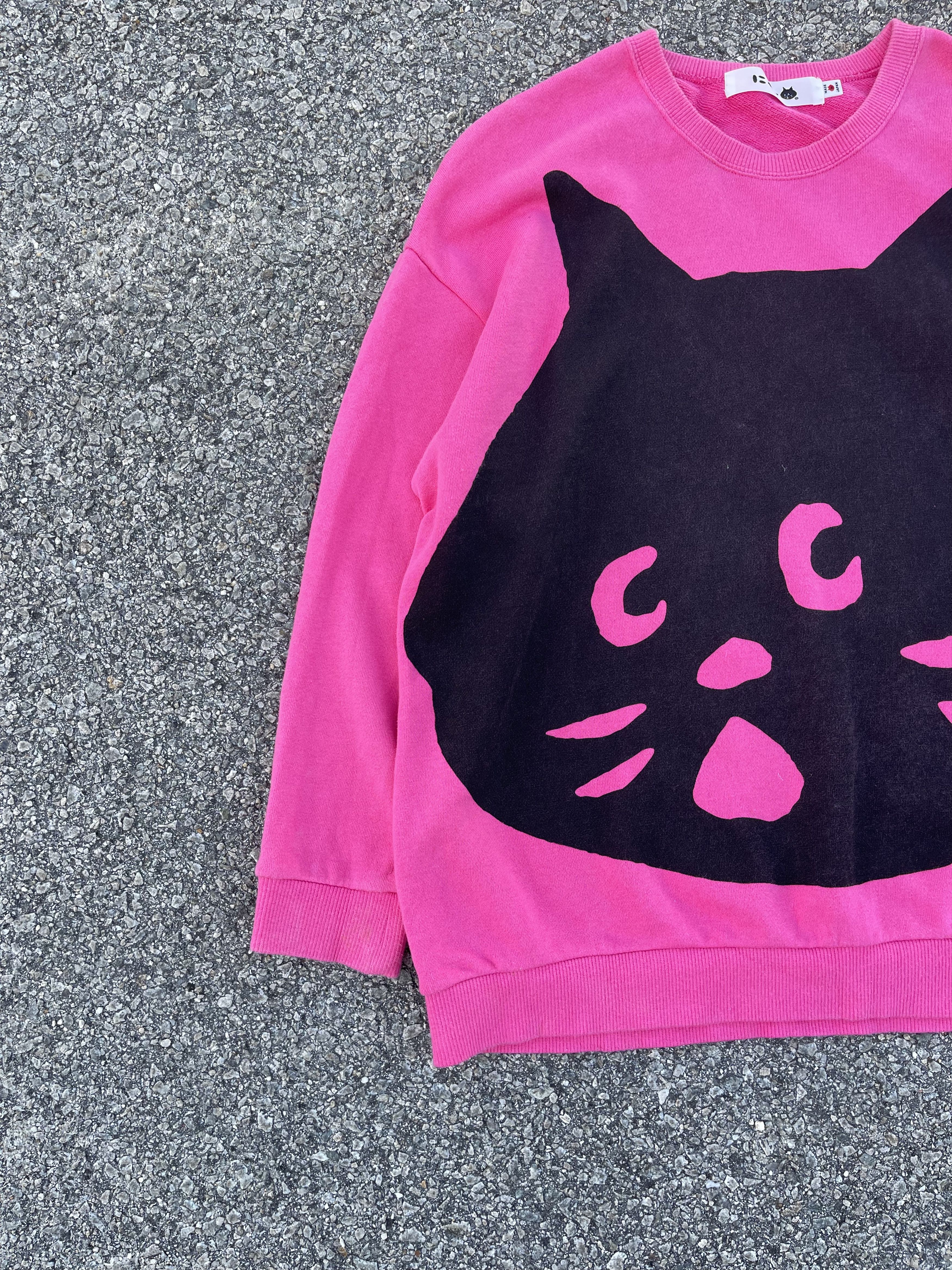 Issey Miyake Ne-ney Big “Nya” Cat Face Pink Jumper Pullover Travis Scott Size US M / EU 48-50 / 2 - 2 Thumbnail