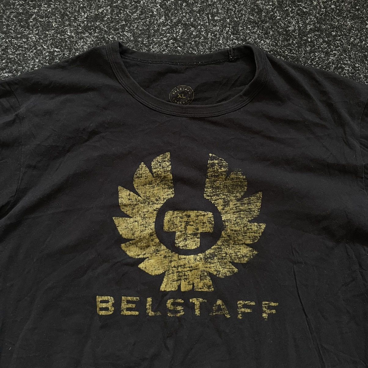 Band Tees × Belstaff Belstaff tee shirt black band big logo old money man Size US XL / EU 56 / 4 - 2 Thumbnail