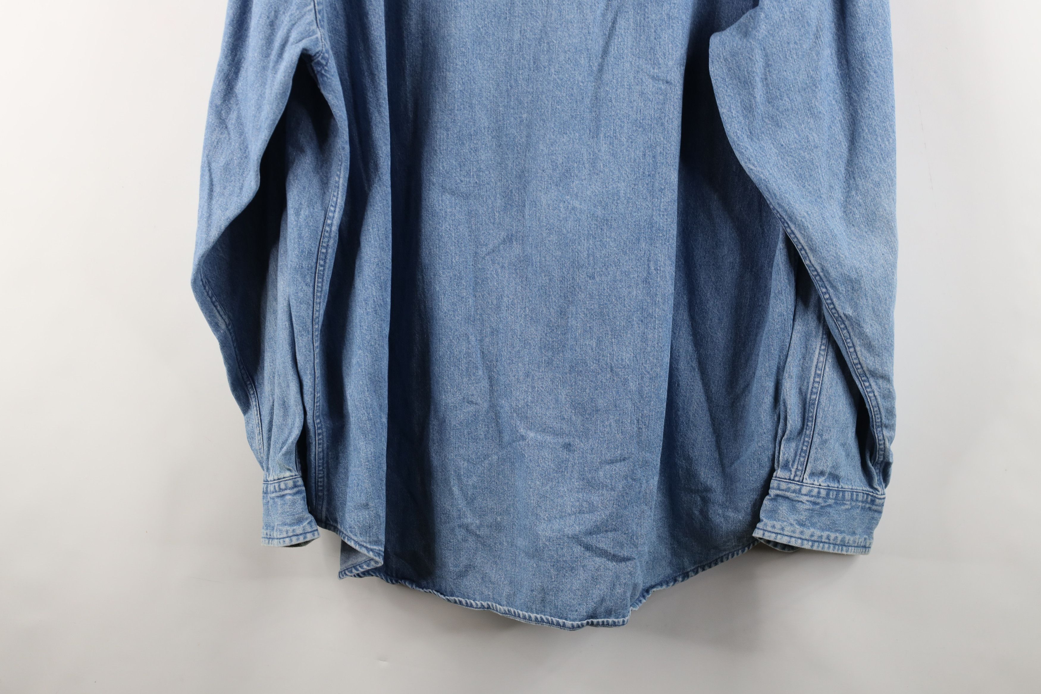 Tommy Hilfiger × Vintage Vintage 90s Tommy Hilfiger Board Denim Jean Button Shirt Size US XL / EU 56 / 4 - 14 Thumbnail