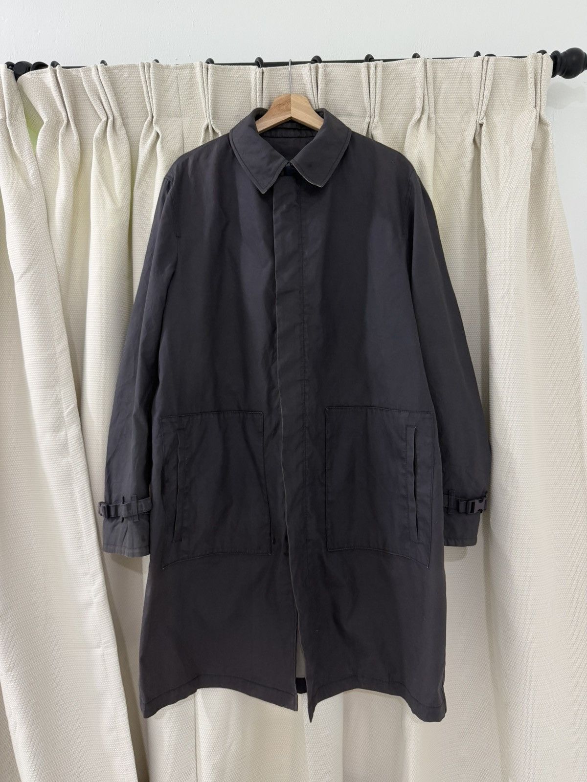 Burberry Vintage 90s🔥 Burberry London Nova Check Collar Trench Coat Size US M / EU 48-50 / 2 - 2 Thumbnail