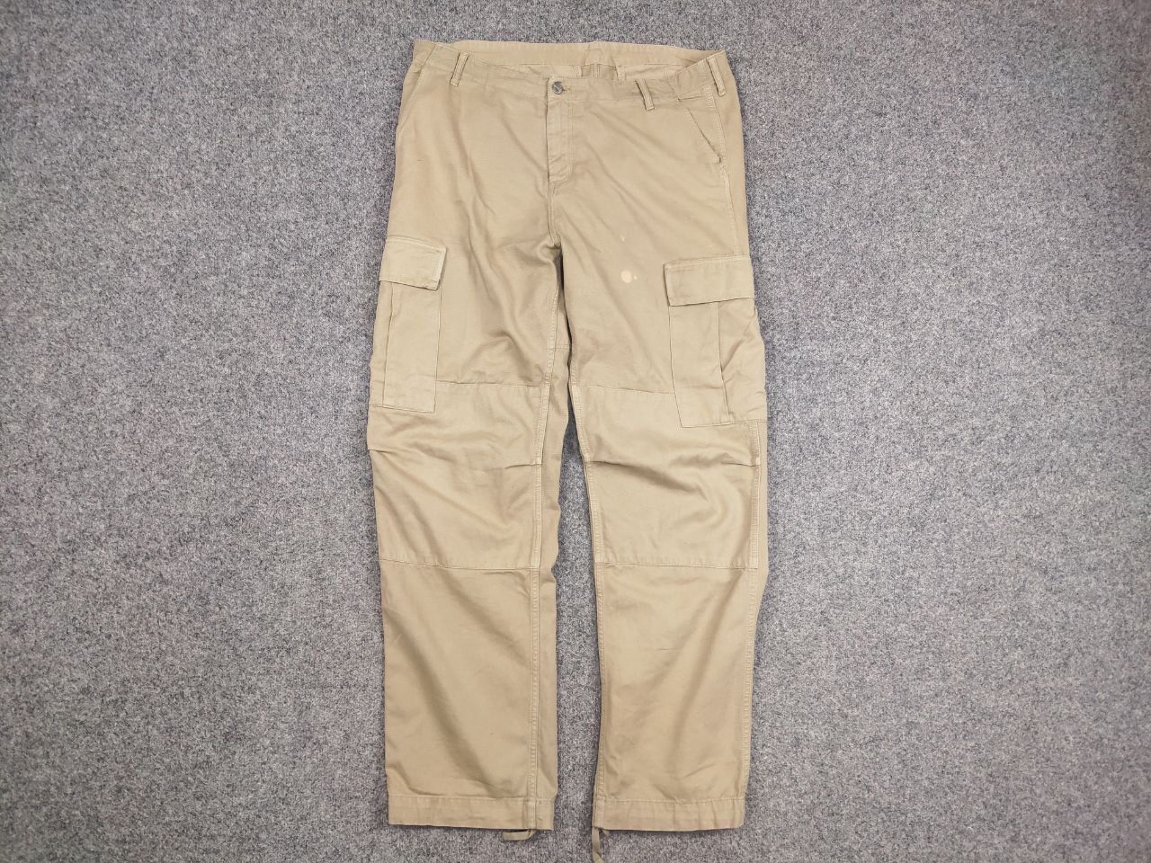 Carhartt Vintage 90's Carhartt Beige Faded Canvas Regular Cargo Pants Size US 38 / EU 54 - 8 Thumbnail