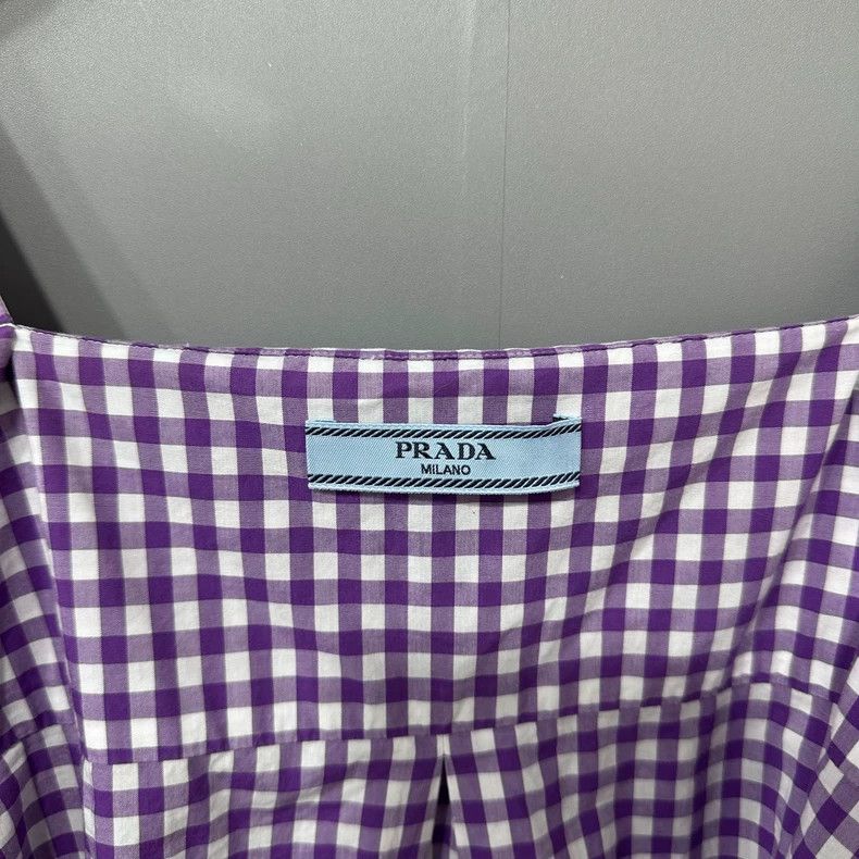 Prada Prada Plaid suspender shirt 2504-Nextarrow Size XS / US 0-2 / IT 36-38 - 5 Thumbnail