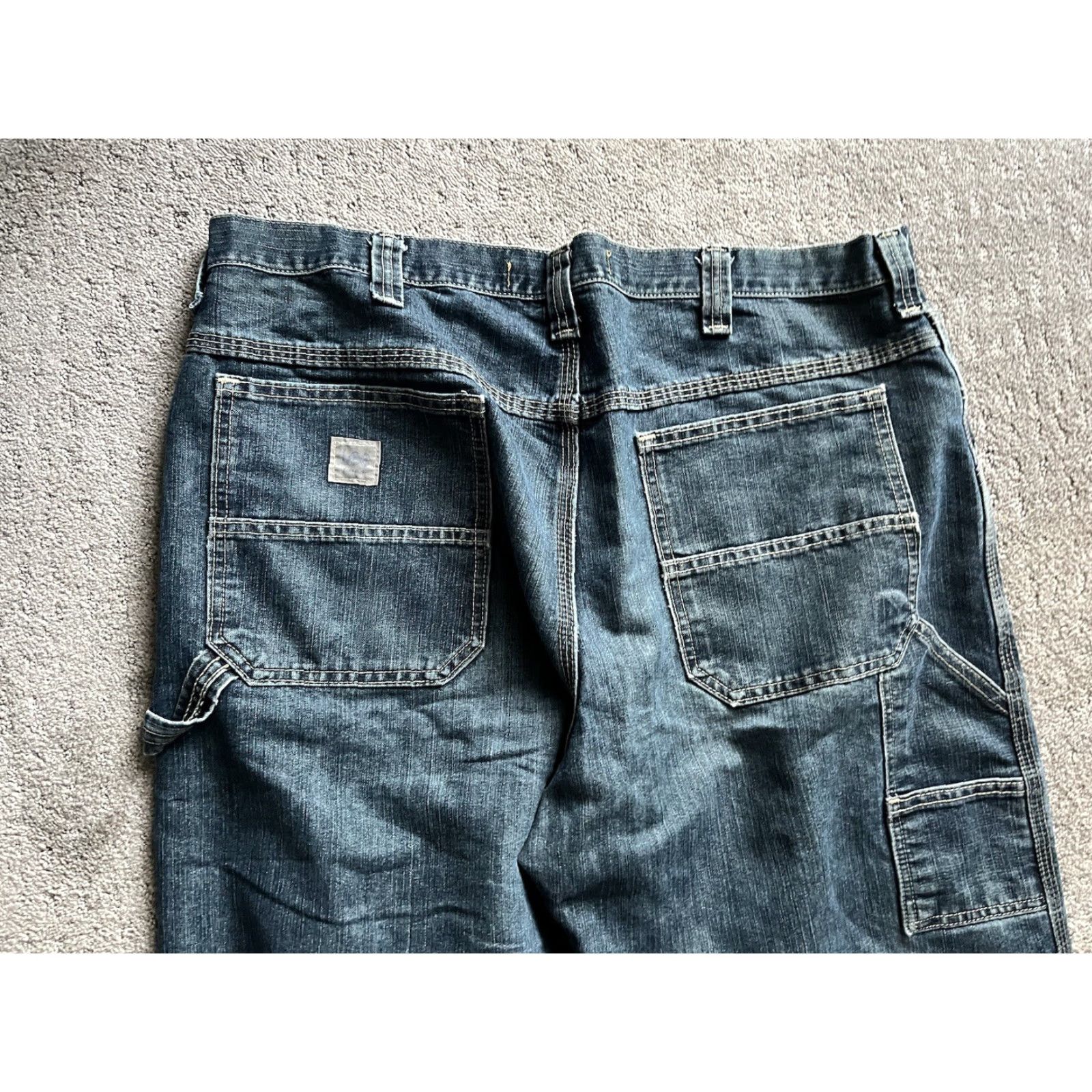 Lee VINTAGE Lee Jeans Relaxed Baggy Straight 40x30 Blue Denim Carpenter Mens Size US 40 / EU 56 - 2 Thumbnail