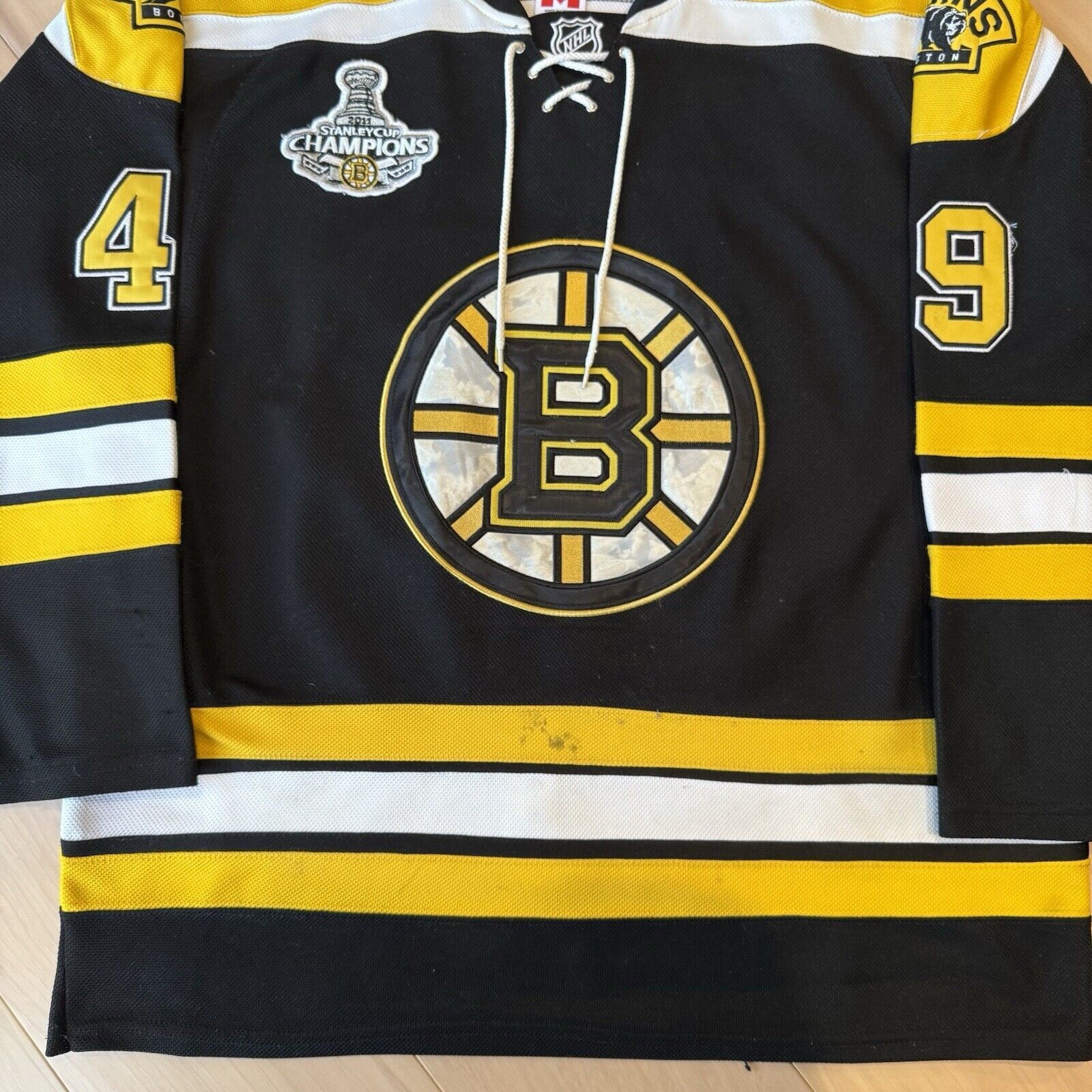 NHL × Reebok Rich Peverley Boston Bruins Jersey 50 Black Yellow NHL CCM Size US M / EU 48-50 / 2 - 5 Thumbnail