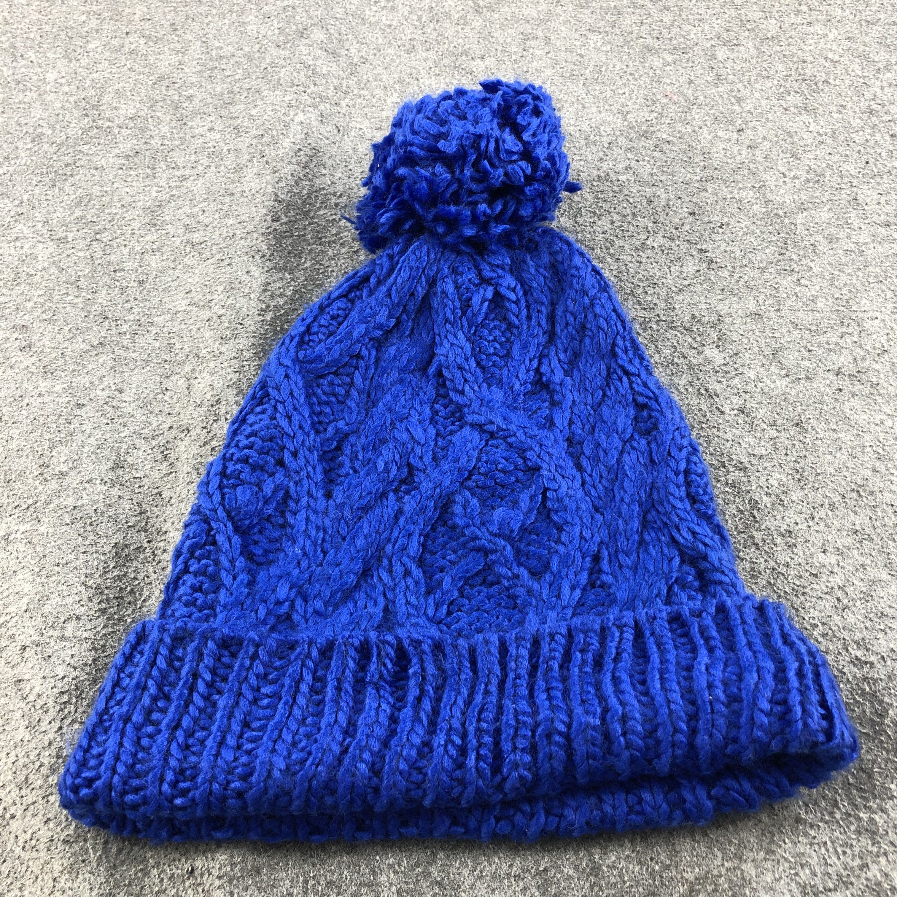 Vintage Unknown Cable Knit Slouchy Bobble Beanie Snowcap B302 Size ONE SIZE - 3 Thumbnail