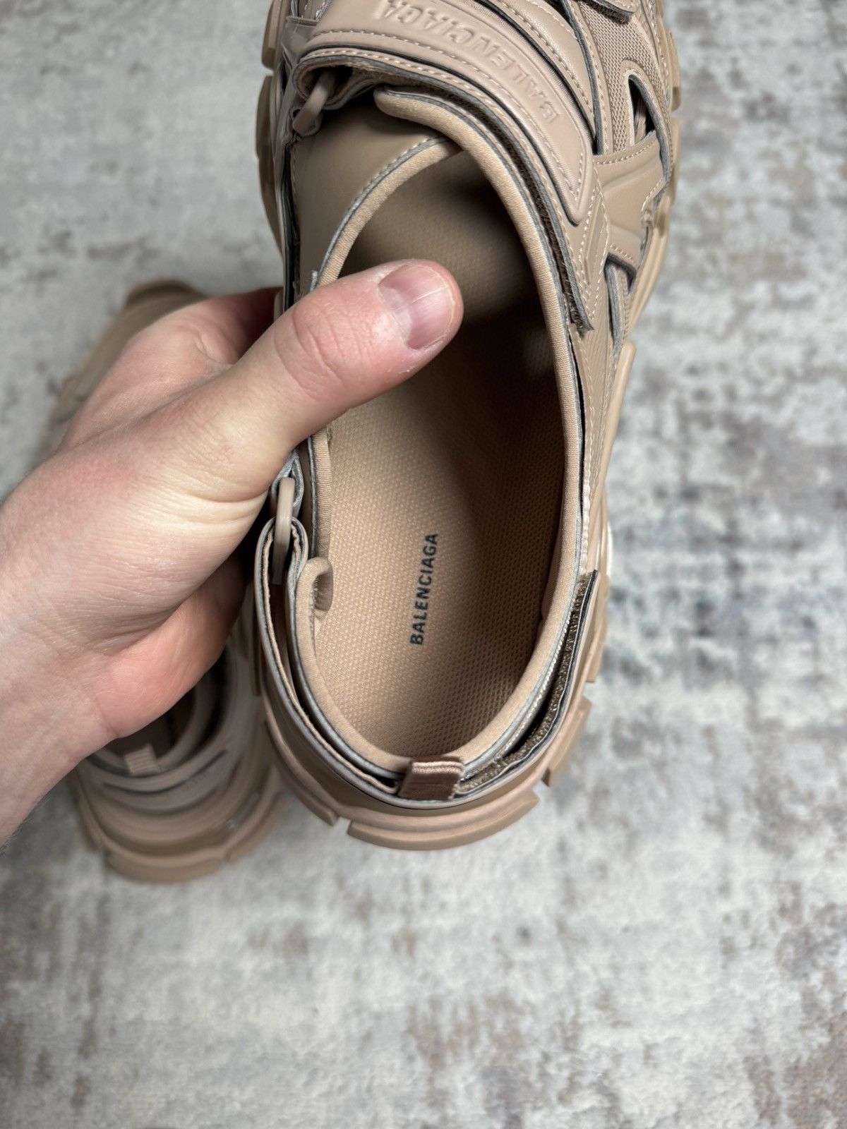 Balenciaga Balenciaga Track Sandals Beige Size US 14 / EU 47 - 6 Thumbnail