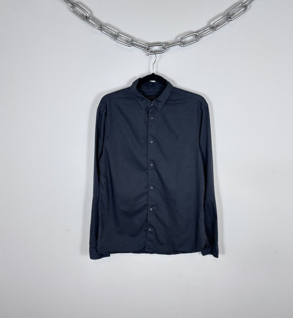 Allsaints AllSaints Cosmo LS Men’s Long Sleeve Shirt Button Up Grey Size US M / EU 48-50 / 2 - 1 Thumbnail