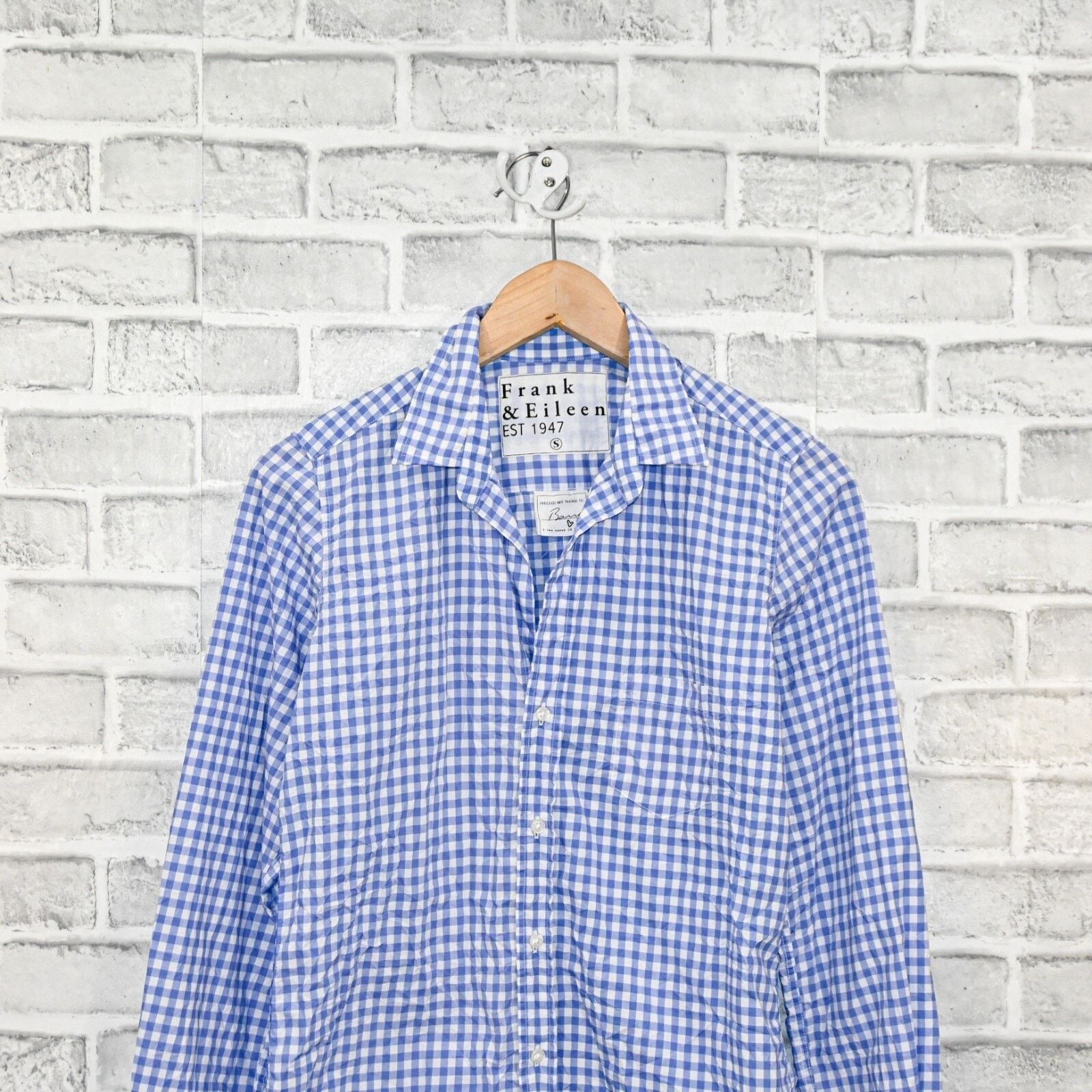 Frank & Eileen Frank & Eileen Button up BARRY Shirt Blue Gingham Small Size S / US 4 / IT 40 - 7 Thumbnail