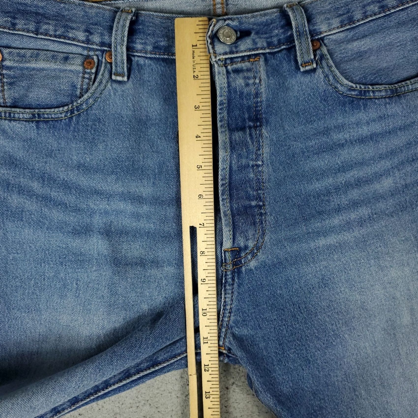 Levi's Levi's 501 Jeans Mens Regular Fit Blue Denim Button Fly Straight Leg 34x30 Pants Size US 34 / EU 50 - 4 Thumbnail