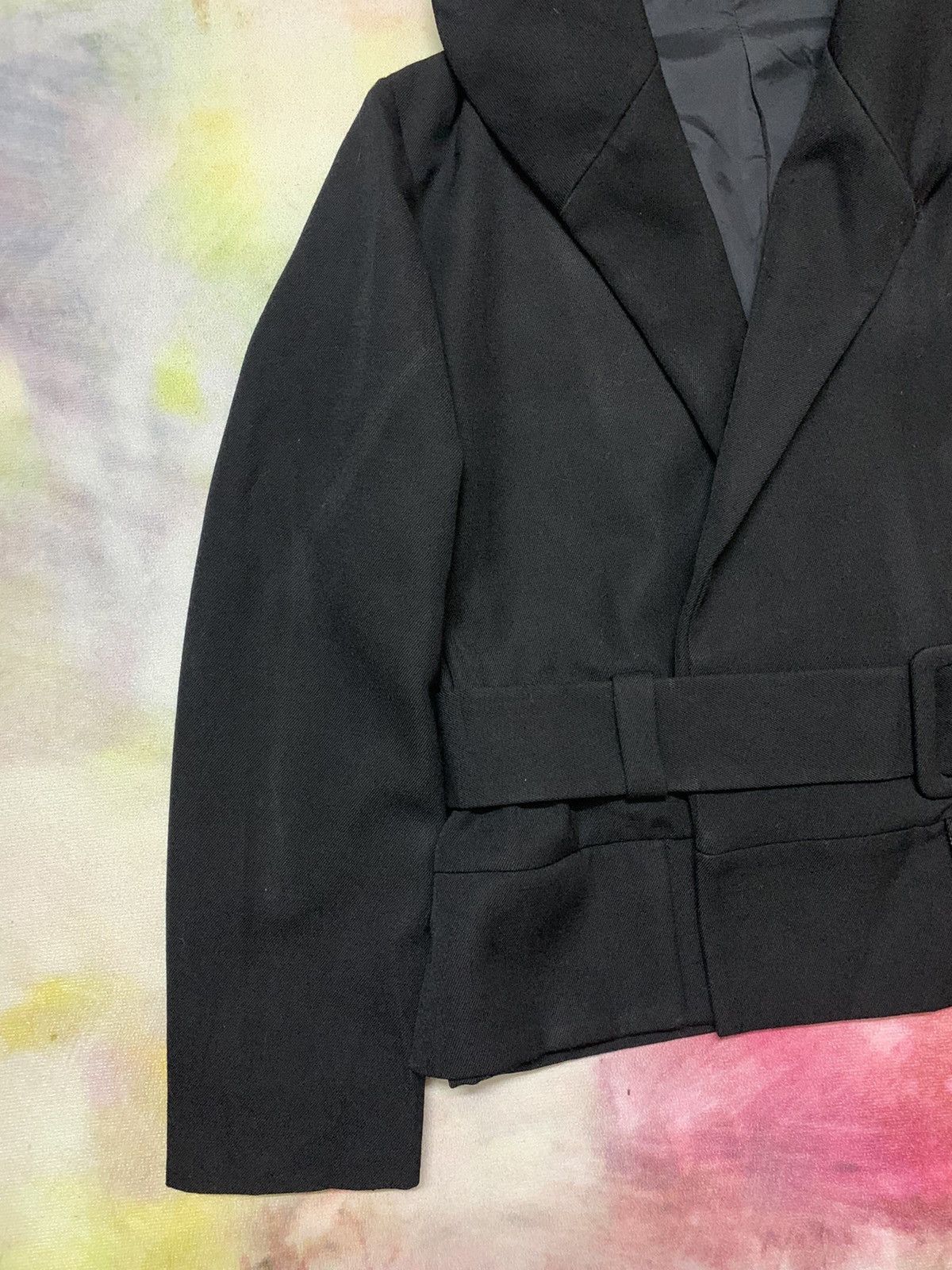 Yohji Yamamoto Yohji Yamamoto Signature Label Cropped Shawl Collar Wool Size US M / EU 48-50 / 2 - 3 Thumbnail