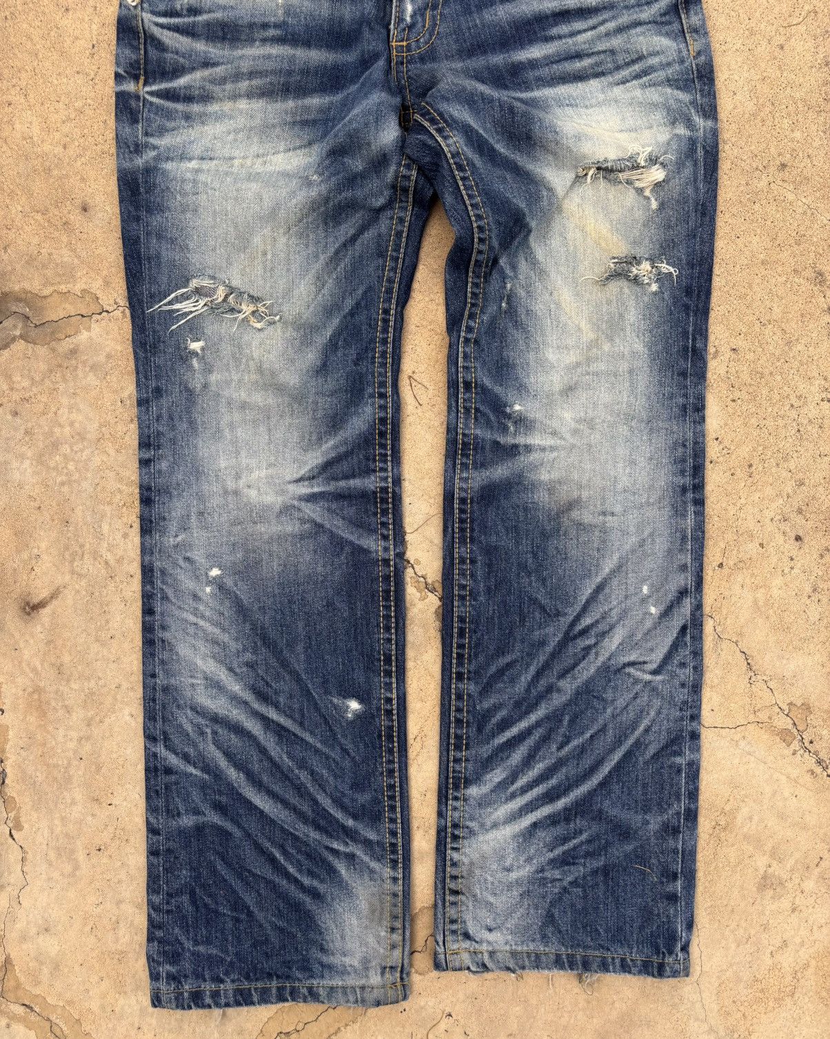 If Six Was Nine Thrashed Distressed LOLITA PEPSI Jeans ERD Grunge Size US 32 / EU 48 - 6 Thumbnail