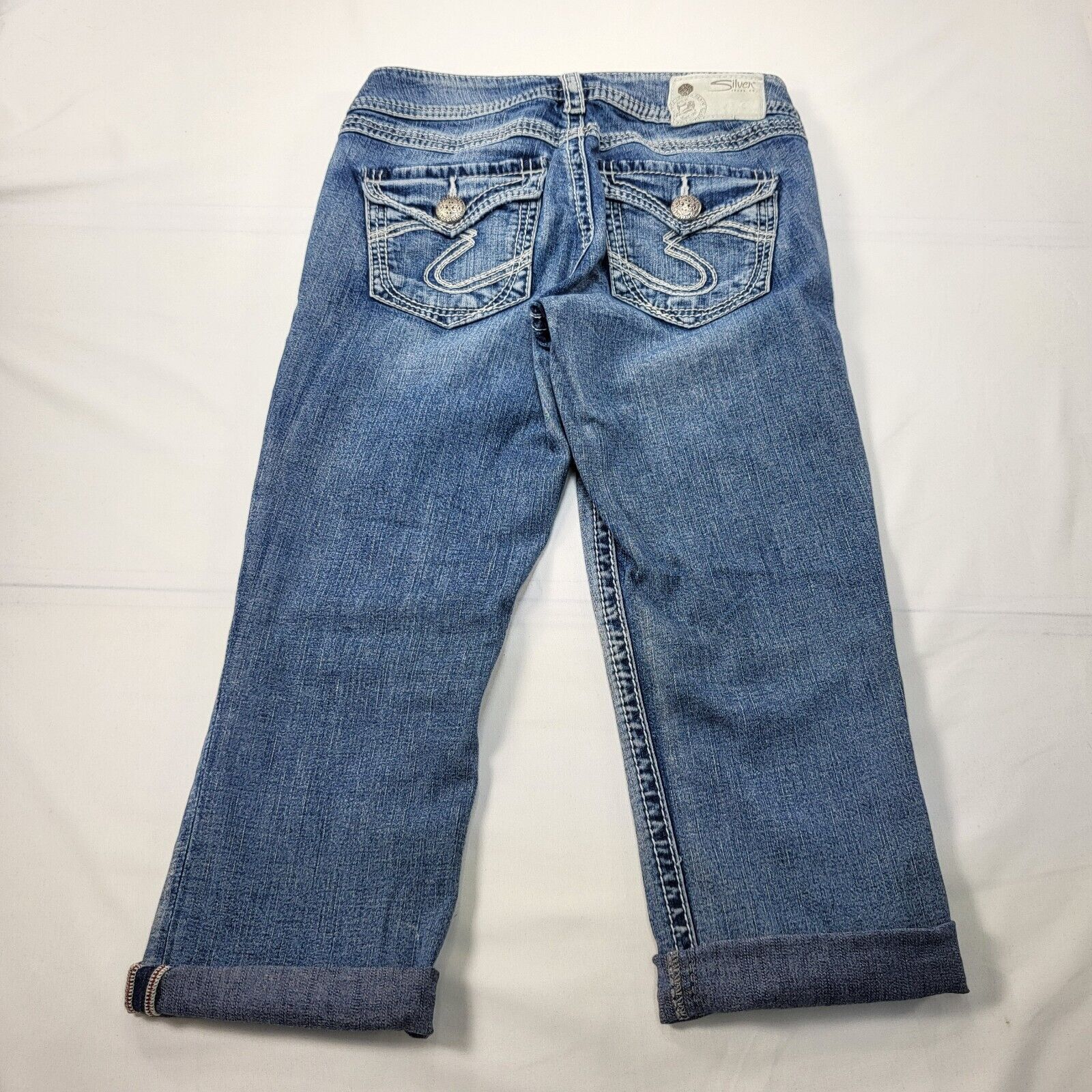 Other Silver Suki Surplus Capri Denim Jeans Womens Size 25 Blue Size 26" / US 2 / IT 38 - 3 Thumbnail