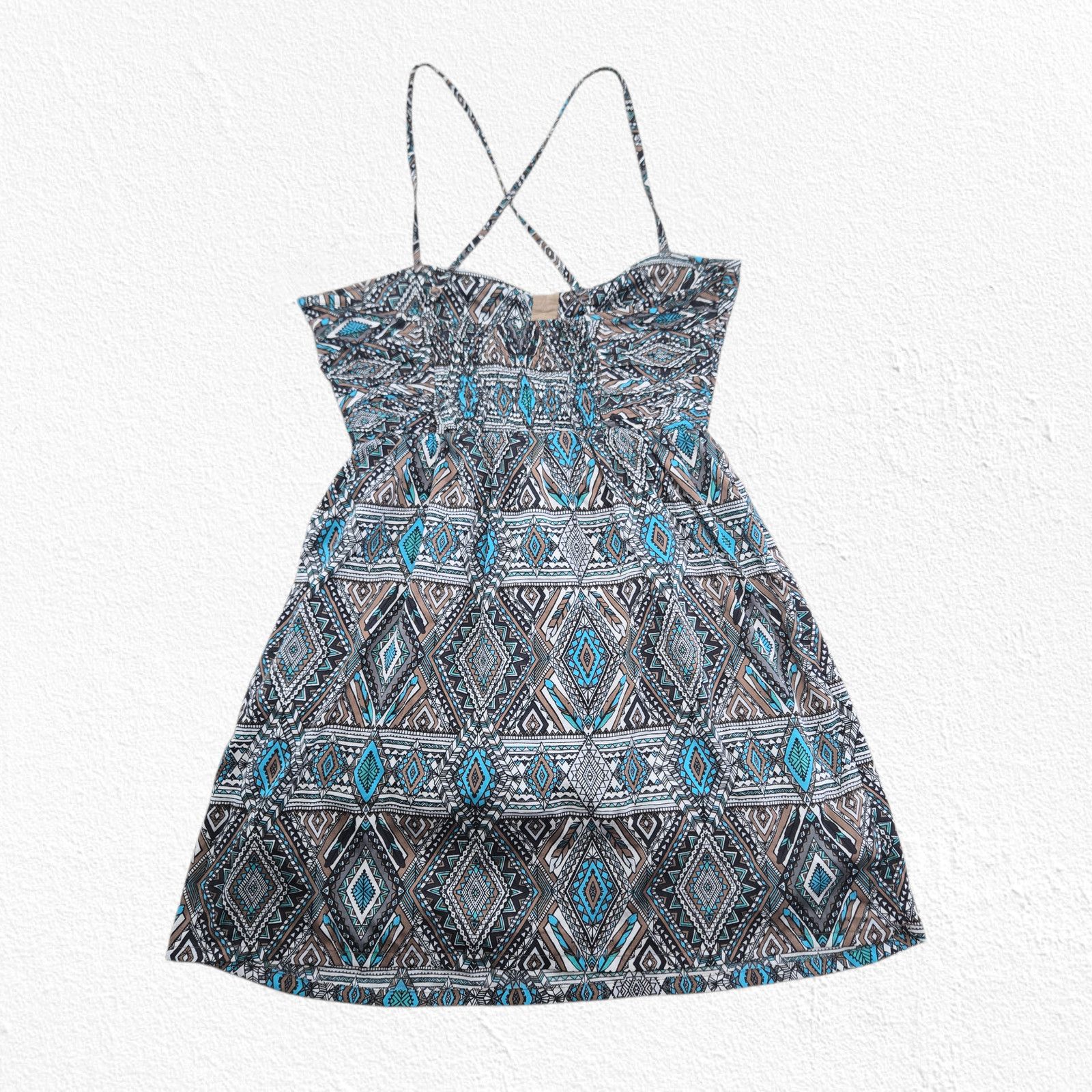 Billabong Billabong Aztec Mini Dress L Boho Size L / US 10 / IT 46 - 13 Thumbnail