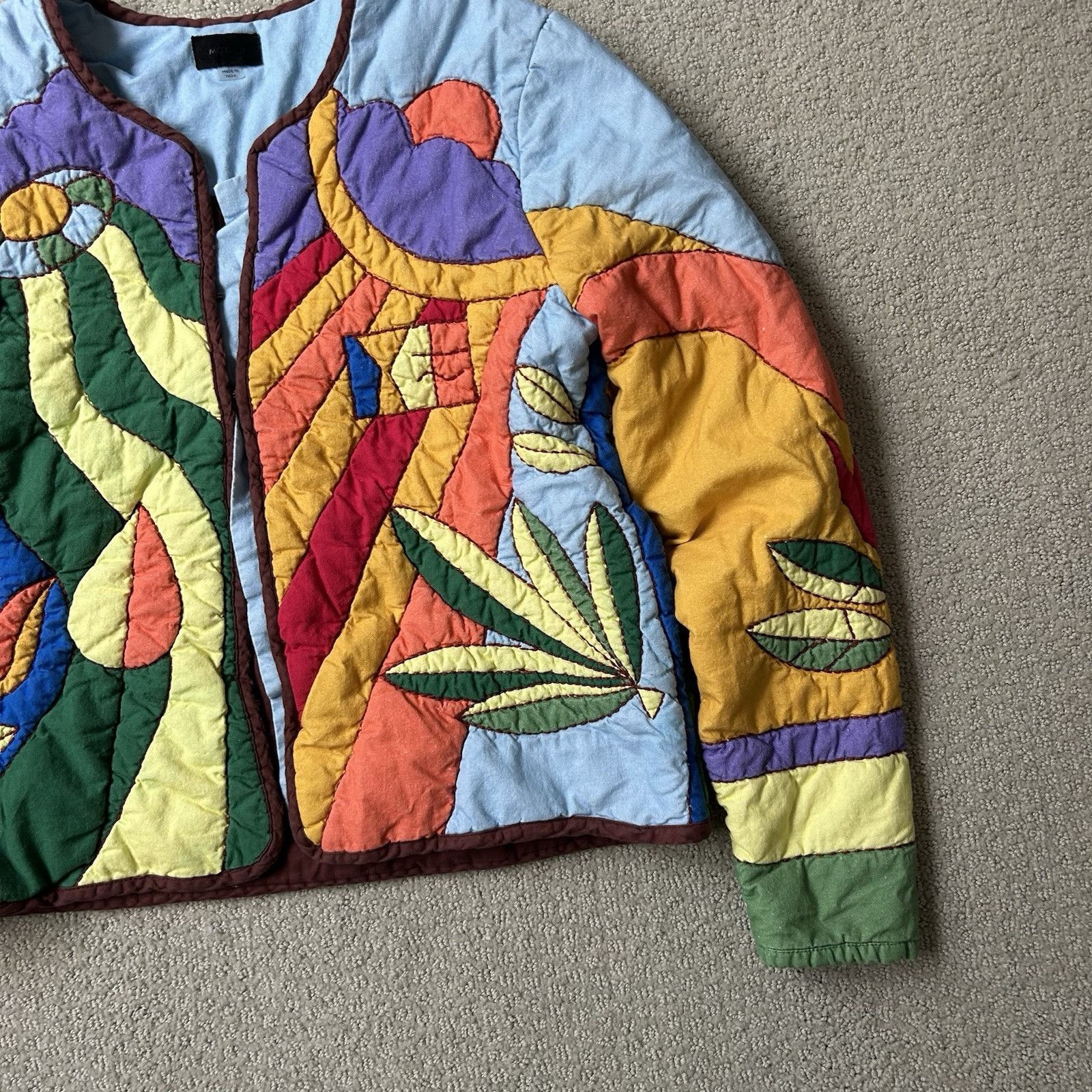MOTHER MOTHER Women’s Jacket On The Fringe Quilted Coat 70s Colorfu Size S / US 4 / IT 40 - 10 Thumbnail