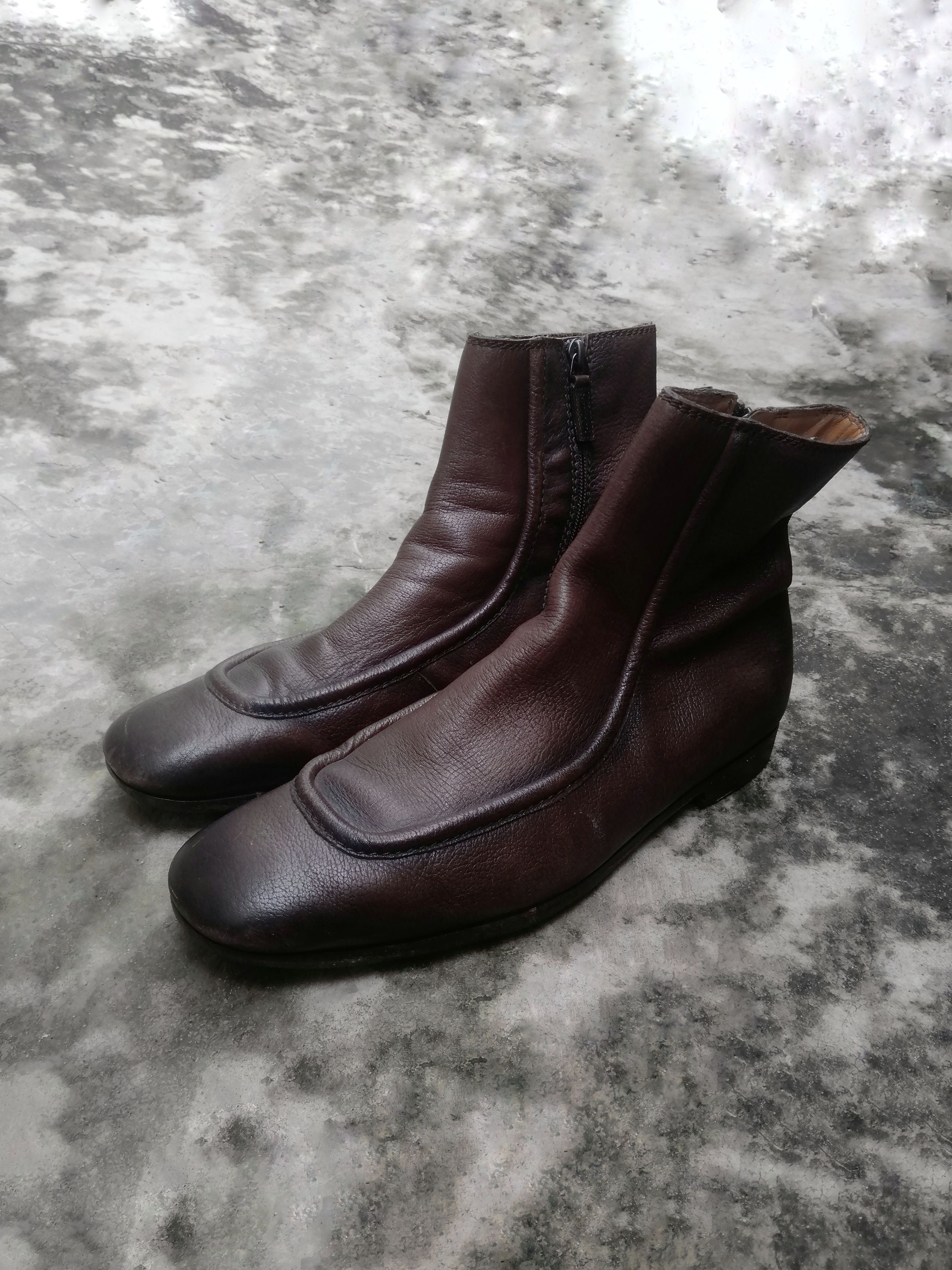 Gucci Gucci Brown Leather Zip Ankle Boots Square Toe US 9.5 Size US 9.5 / EU 42-43 - 7 Thumbnail