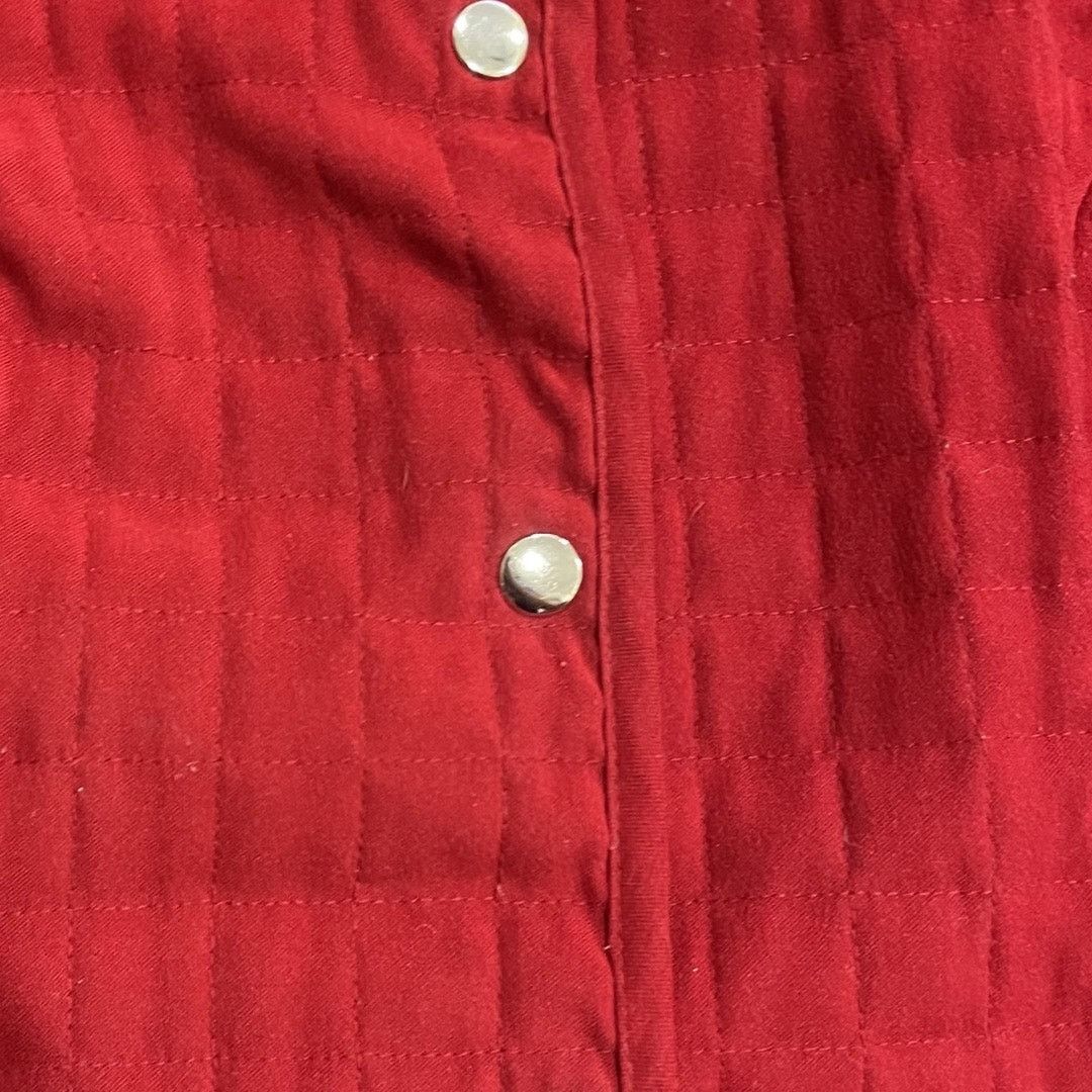 Other Briggs New York Red Quilted Shirt Jacket Snap Paisley Lined Size L / US 10 / IT 46 - 4 Thumbnail