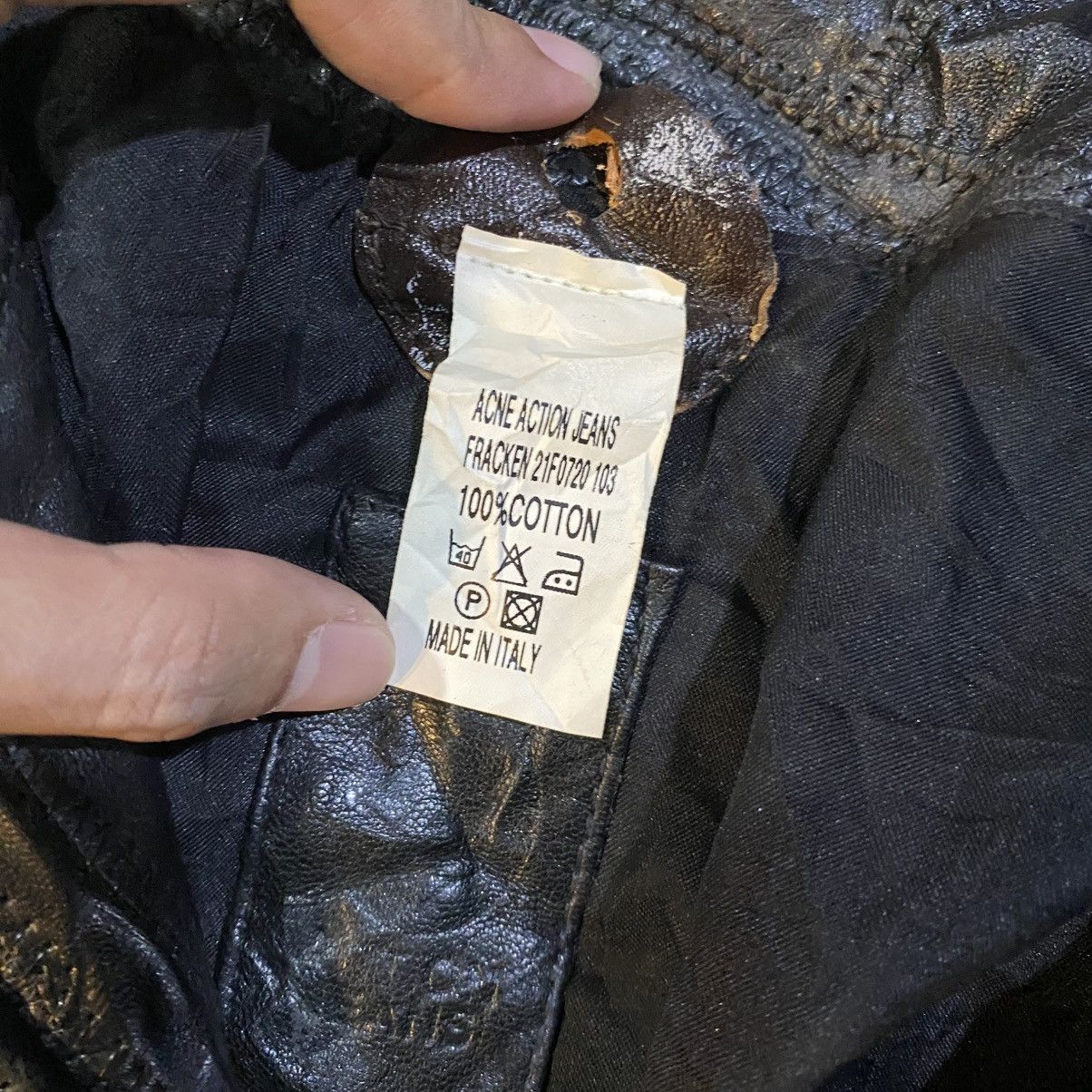 Acne Studios CRAZY VINTAGE 1997‼️ Acne Action Jeans leather biker jacket Size US S / EU 44-46 / 1 - 23 Thumbnail