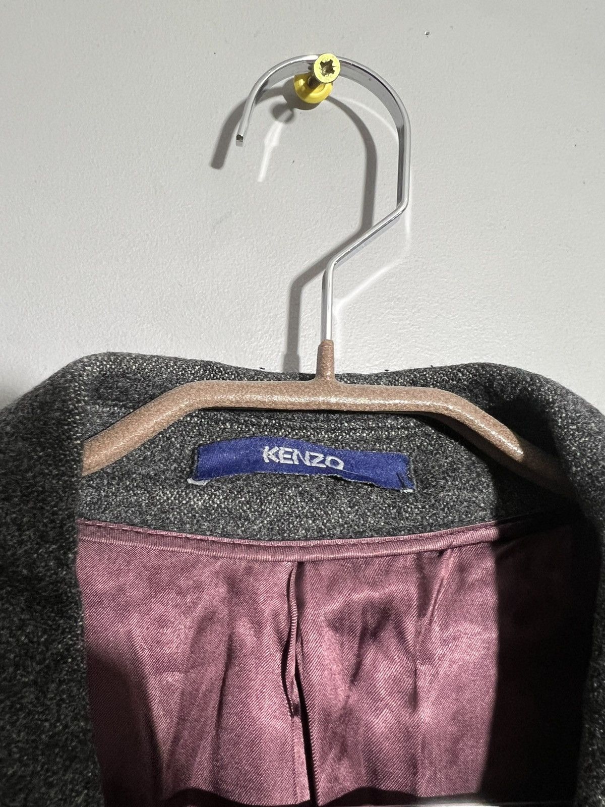 Kenzo × Vintage Vintage Kenzo Homme Wool Gray Coat Jacket Size US M / EU 48-50 / 2 - 12 Thumbnail