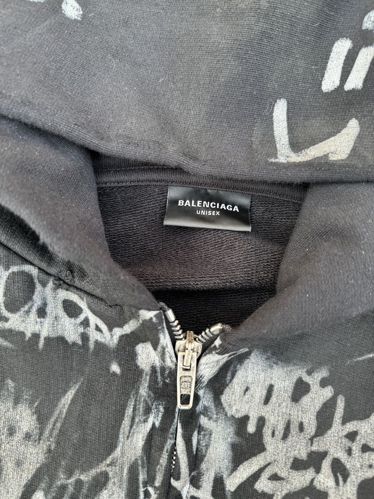 Balenciaga Balenciaga Graffiti Zip Hoodie Black Sz.S Size US S / EU 44-46 / 1 - 4 Thumbnail