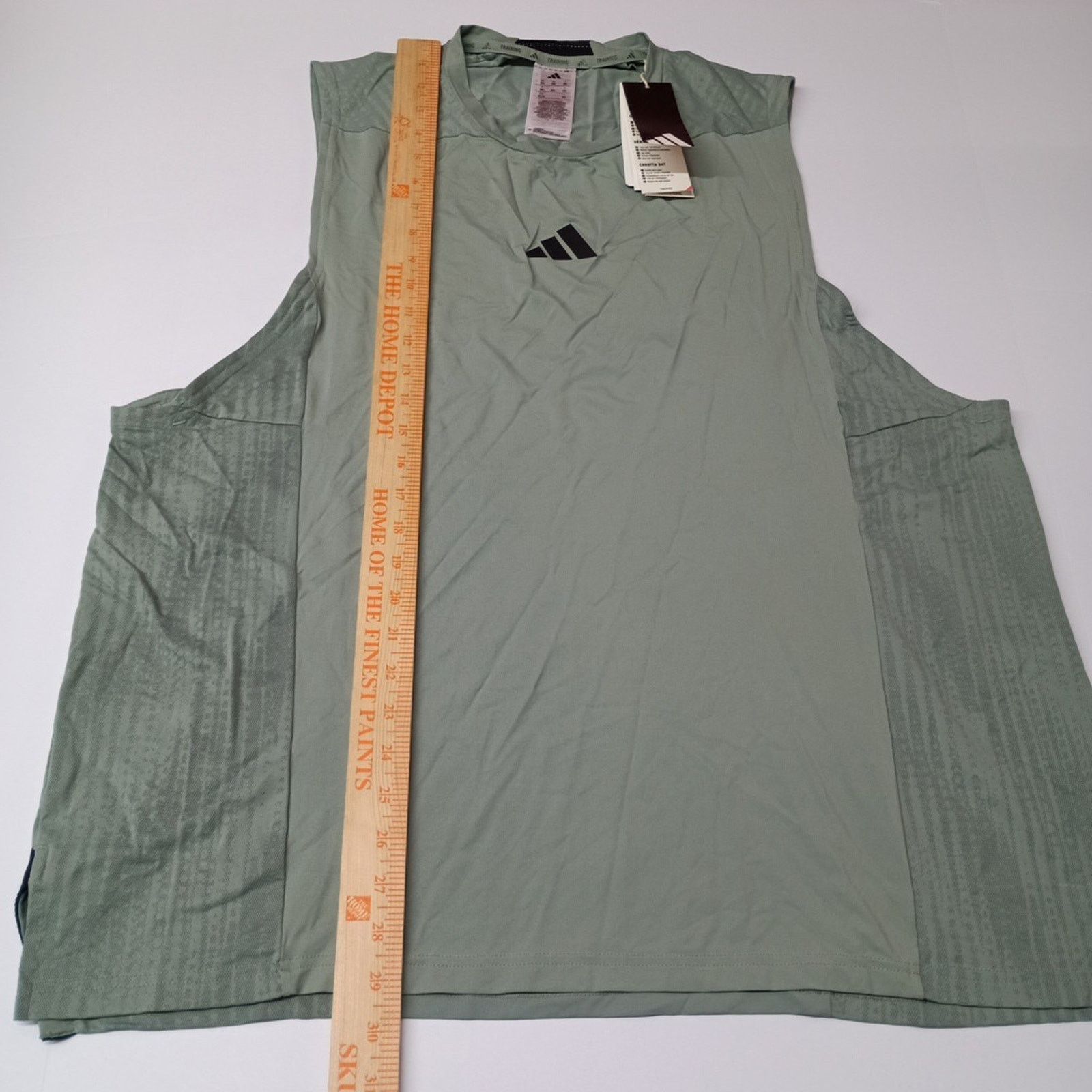 Adidas Adidas Men's Size 2XL D4T Training Tank Top Silver Green Size US XXL / EU 58 / 5 - 6 Thumbnail