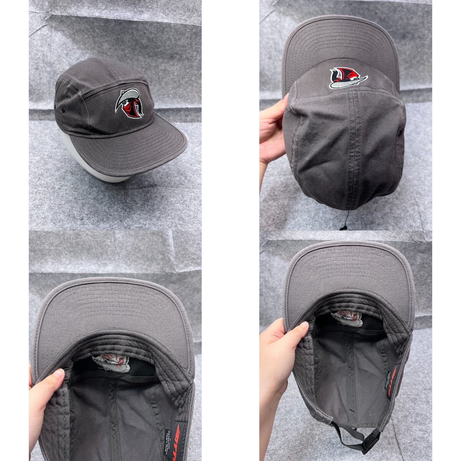 Vintage Otto Denver Bandits Hat Cap 5 Panel Adult Gray Cotton Adjustable Football Logo Womens Mens - One Size Gray Football Cap Size ONE SIZE - 8 Thumbnail