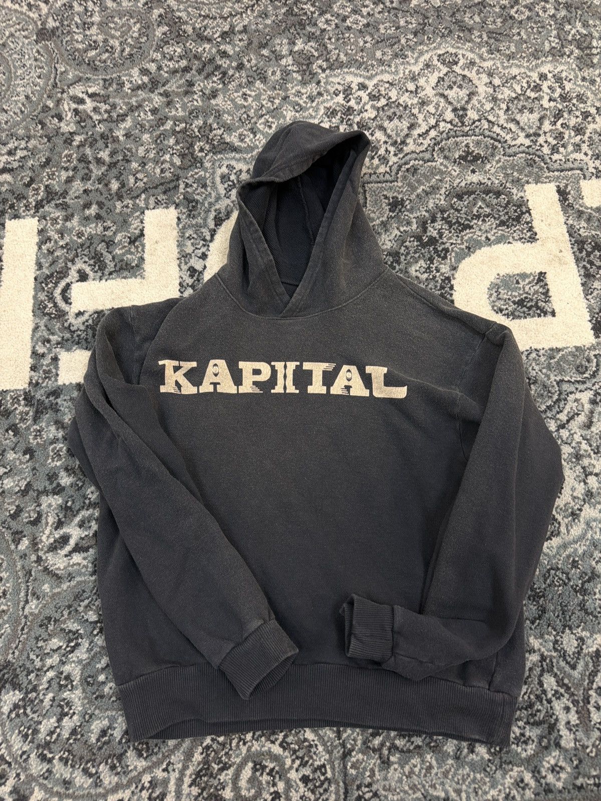 Kapital Kapital Logo Hooded Sweatshirt Black Size US S / EU 44-46 / 1 - 1 Thumbnail