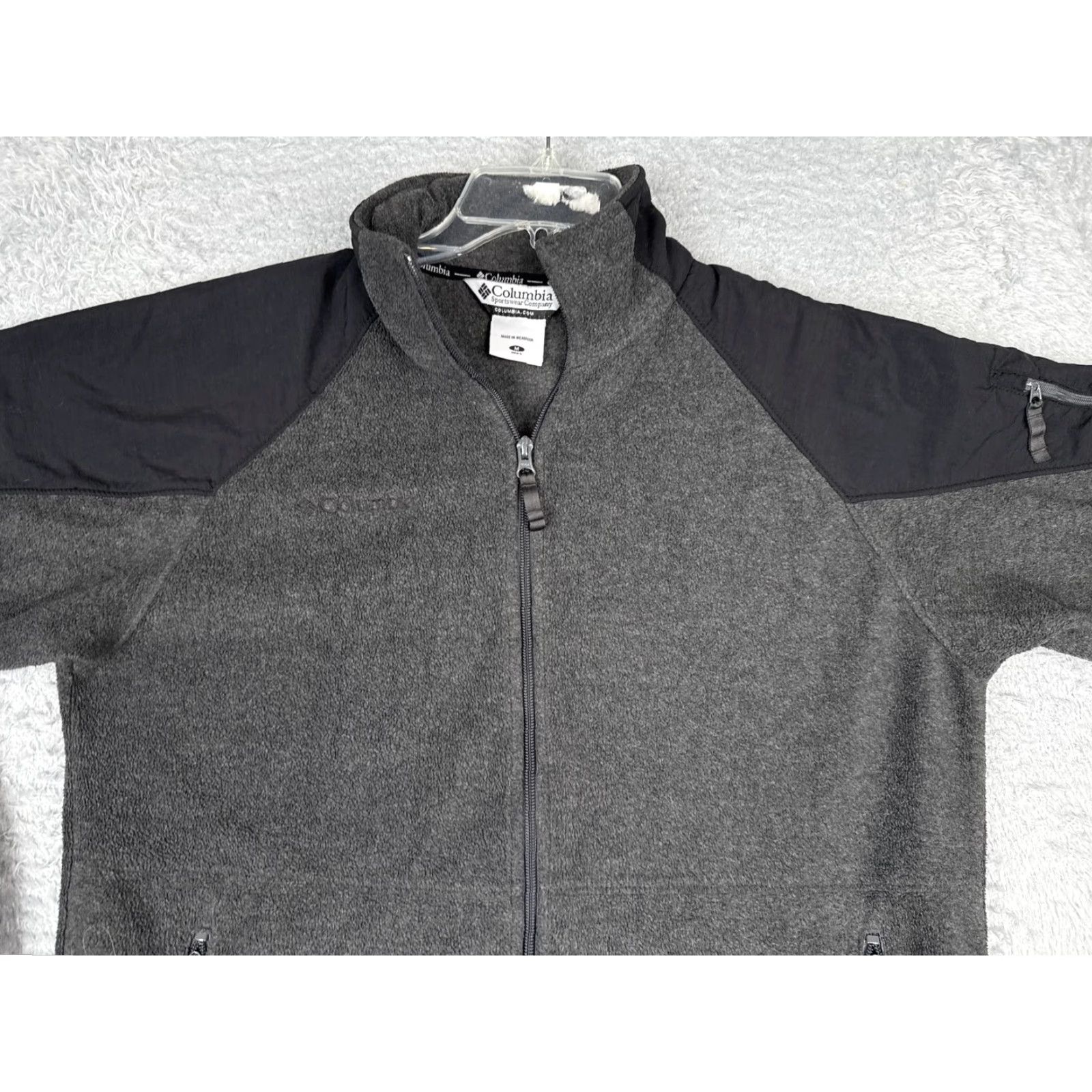 Vintage Columbia Jacket Mens M Gray Fleece Full Zip Outdoor Hiking Windbreaker Pocket Zipper Logo Embroidered Regular Fit Man Size US M / EU 48-50 / 2 - 7 Thumbnail