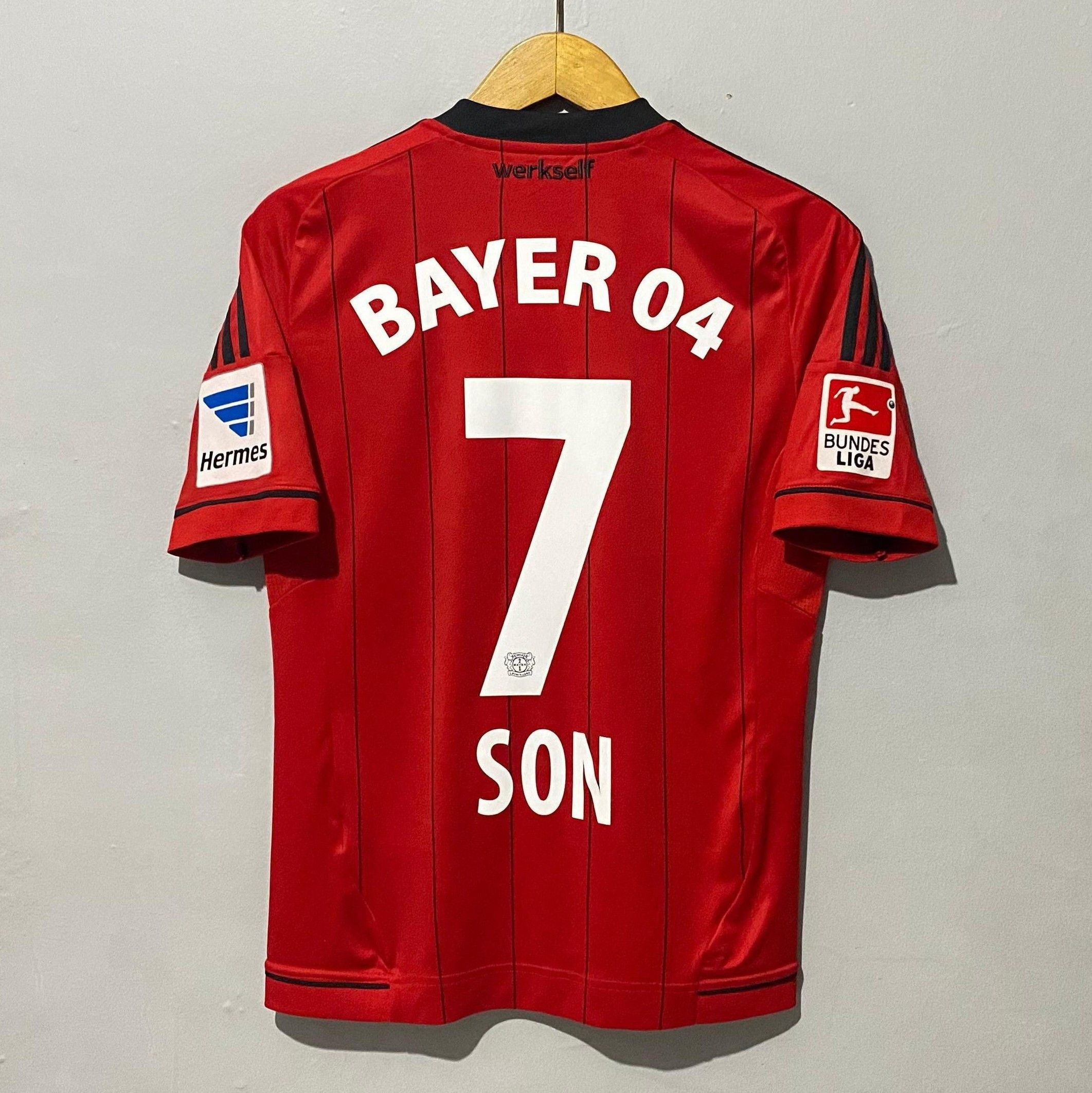 Adidas Bayer 04 Leverkusen 2013-2014 Away Jersey Son Heung Min Size US S / EU 44-46 / 1 - 2 Thumbnail