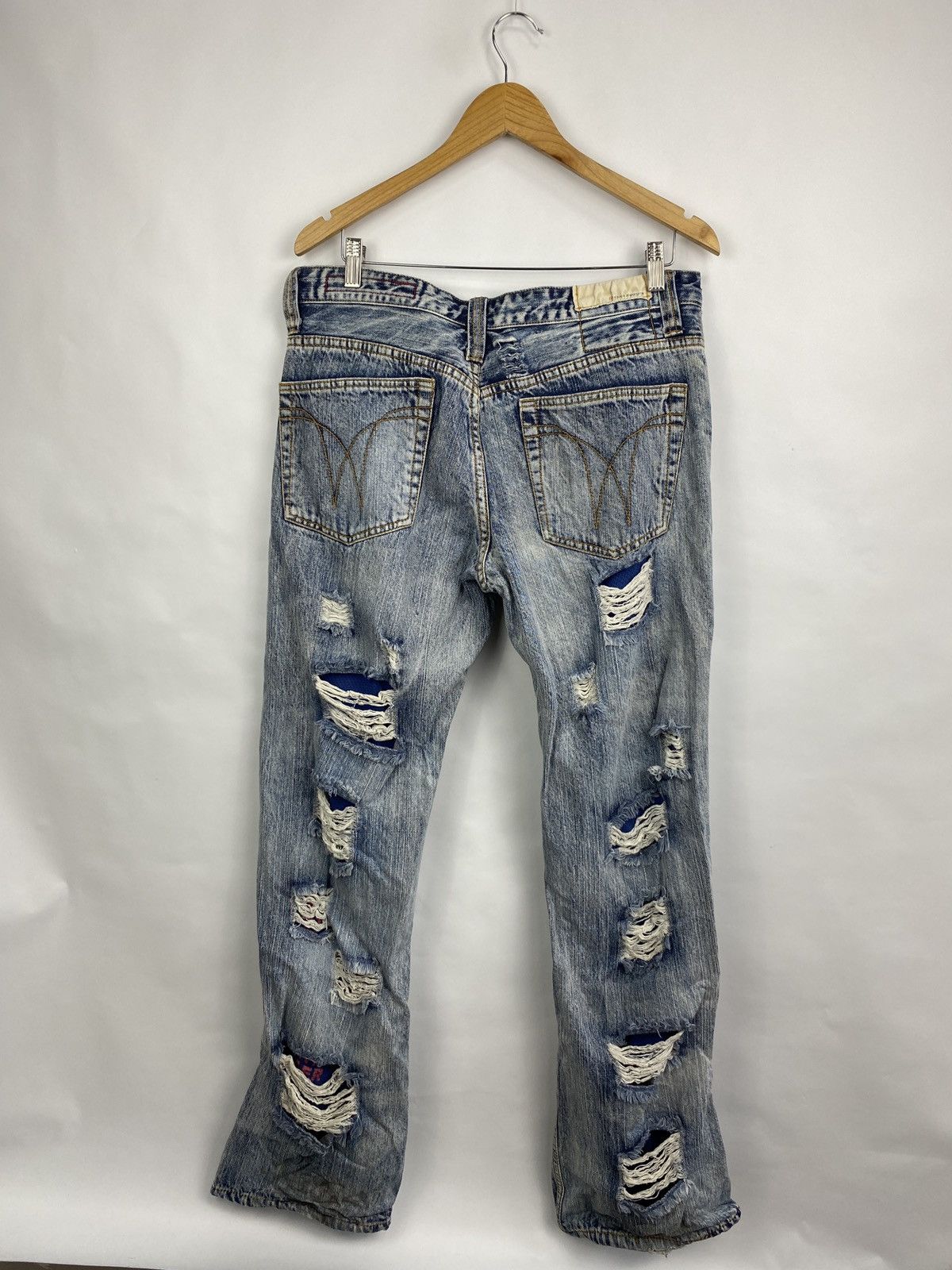 Hysteric Glamour 🇺🇸 Rare Tough Jeansmith Japan Distressed Jeans Y2K Hype Size US 34 / EU 50 - 11 Thumbnail