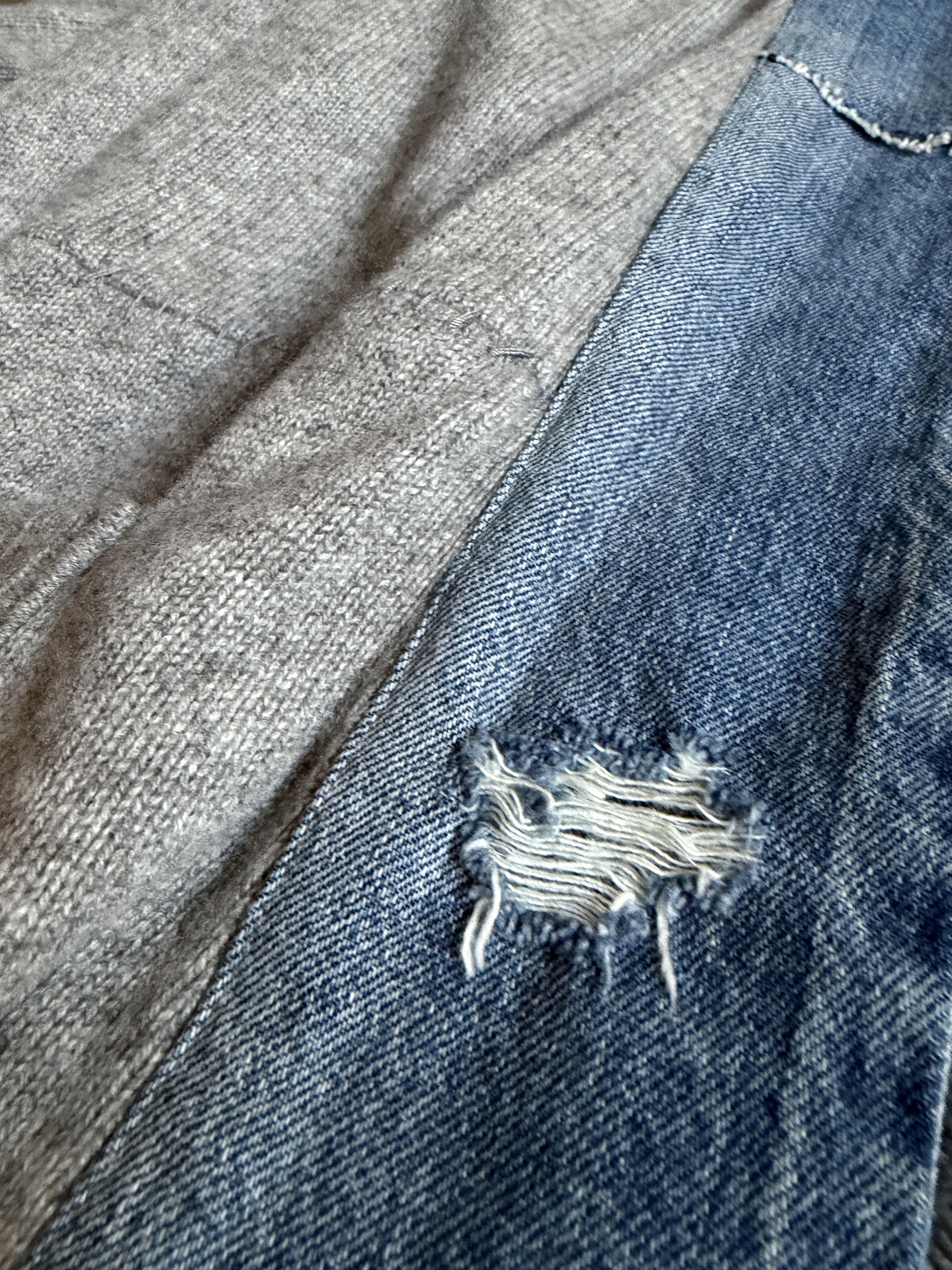 Greg Lauren Greg Lauren Denim-Accented Cashmere Kimono Size US L / EU 52-54 / 3 - 2 Thumbnail