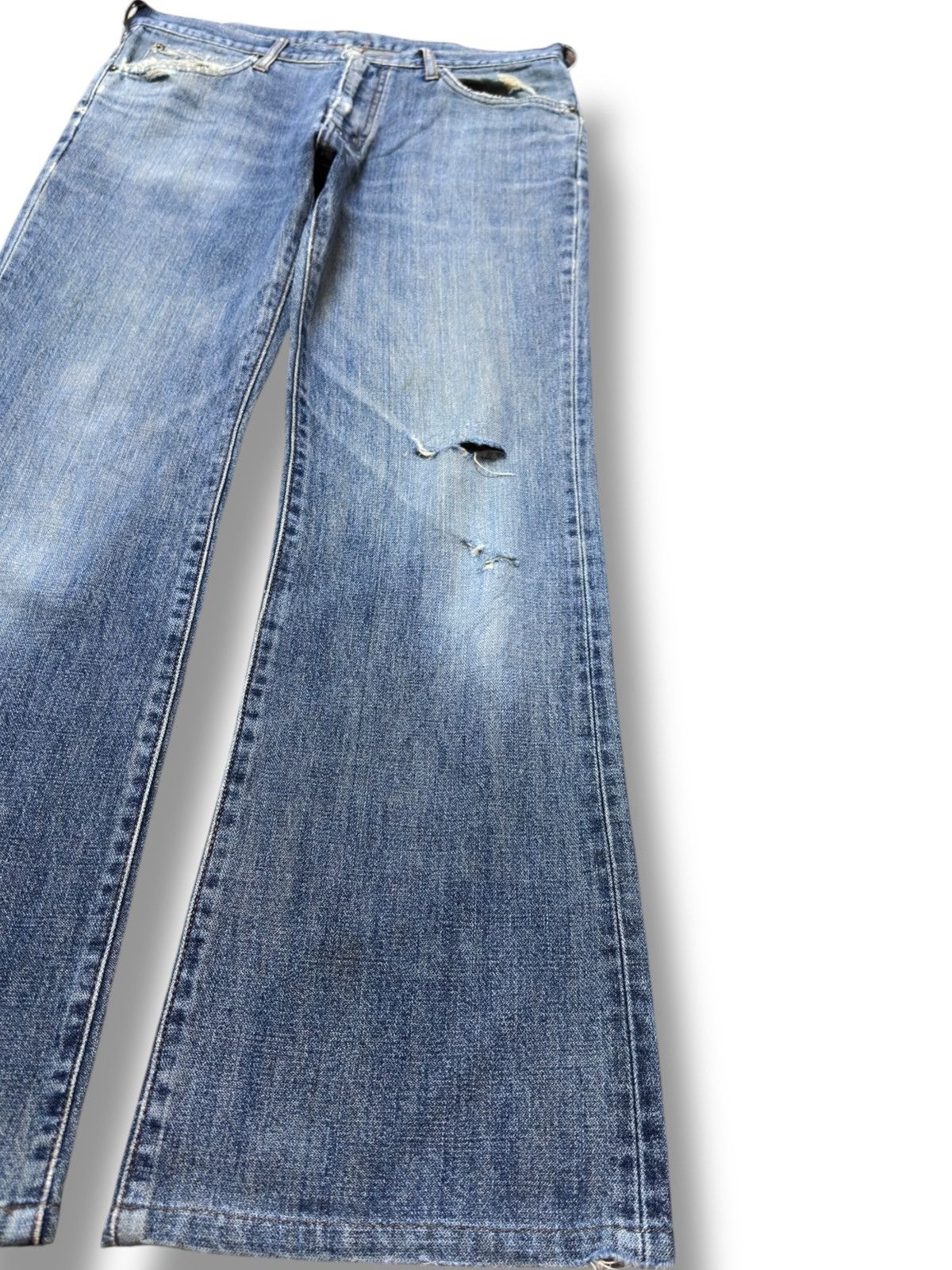Sandro Vintage Wrangler Flare Bell Bottom Denim Size US 33 - 3 Thumbnail