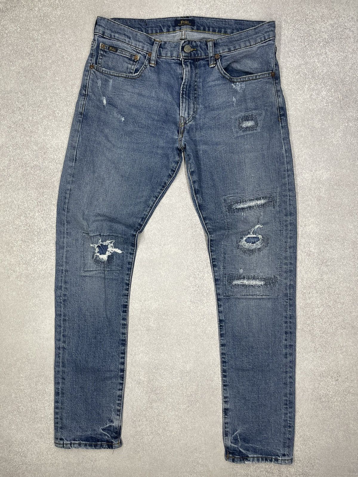 Polo Ralph Lauren Vintage Polo Ralph Lauren Distressed Denim Jeans Blue Y2K Size US 32 / EU 48 - 2 Thumbnail