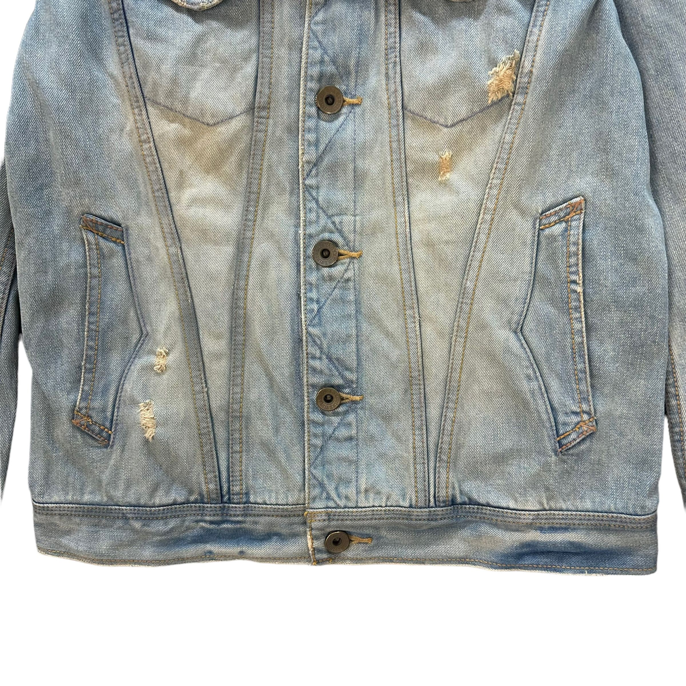 Japanese Brand GENUINE VINTAGE GOA DISTRESS FASHION DENIM JACKET #8764-025 Size US S / EU 44-46 / 1 - 4 Thumbnail