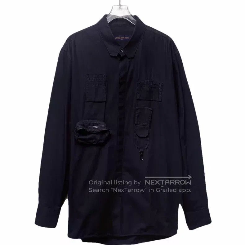 Louis Vuitton Louis Vuitton Black multi-pocket cotton lapel long-sleeve Size US XL / EU 56 / 4 - 1 Thumbnail