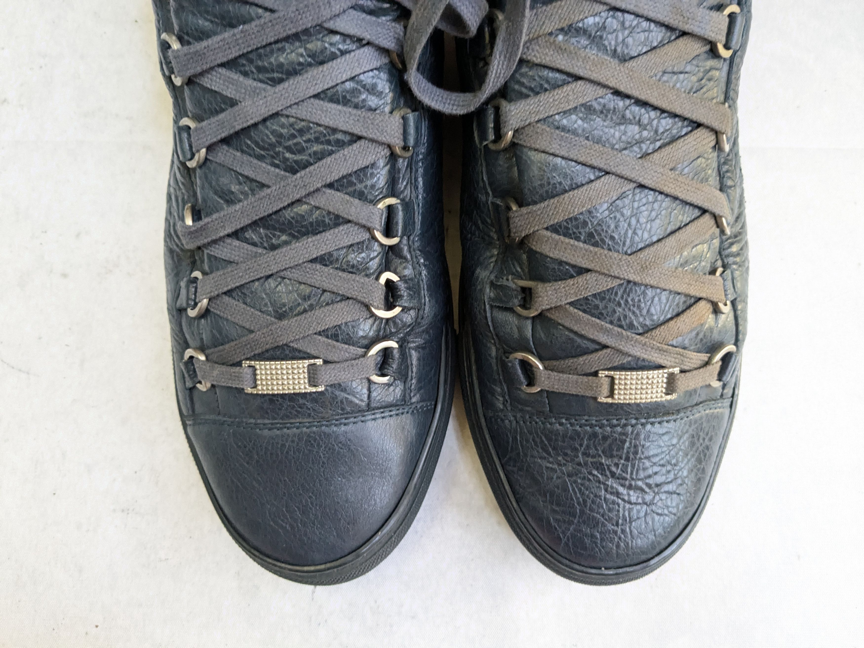 Balenciaga Balenciaga Arena Sneakers Navy Blue 11 High Tops Leather Size US 11 / EU 44 - 3 Thumbnail