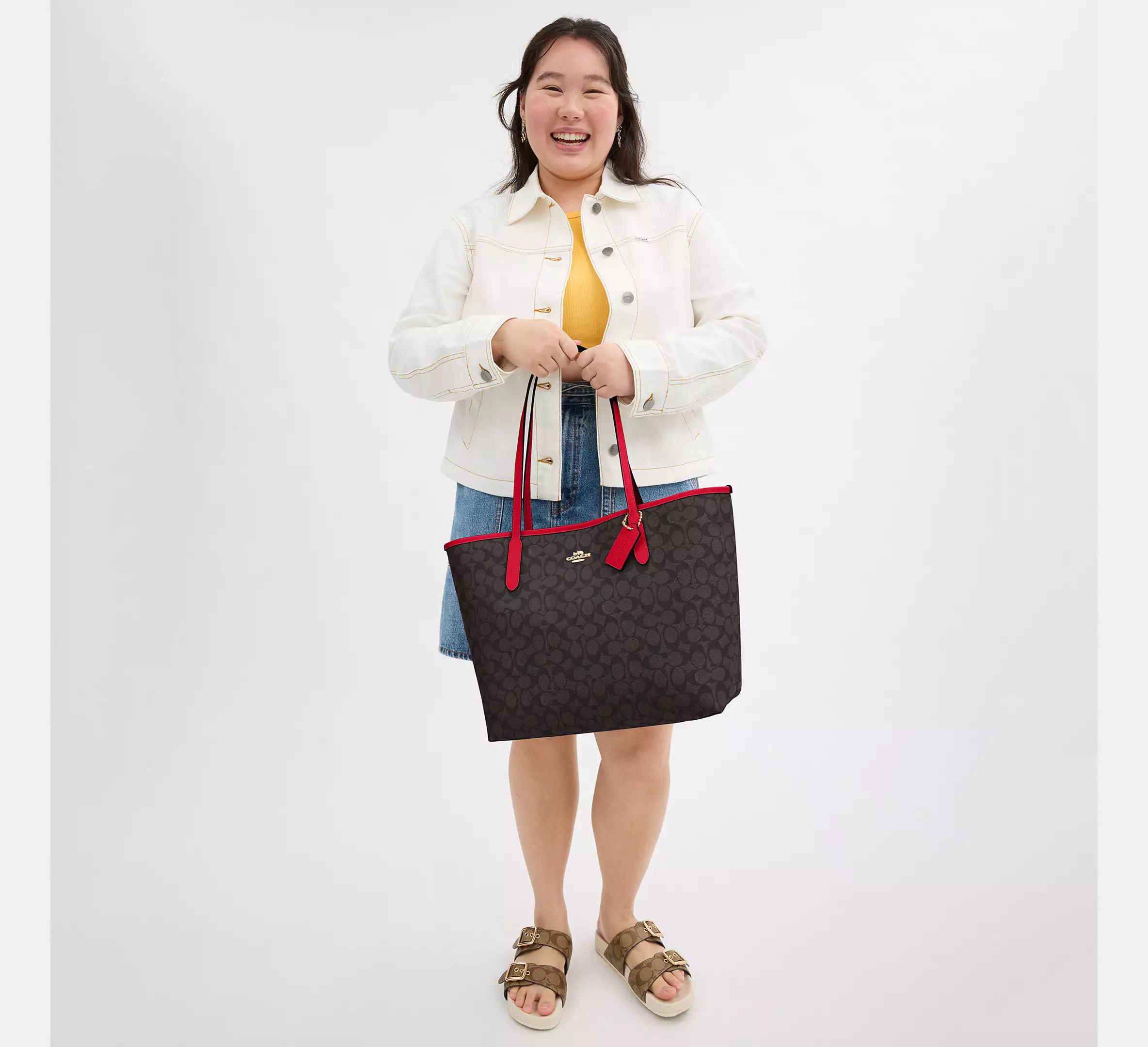 Coach City Tote Bag In Signature Canvas CV976 Size ONE SIZE - 2 Thumbnail