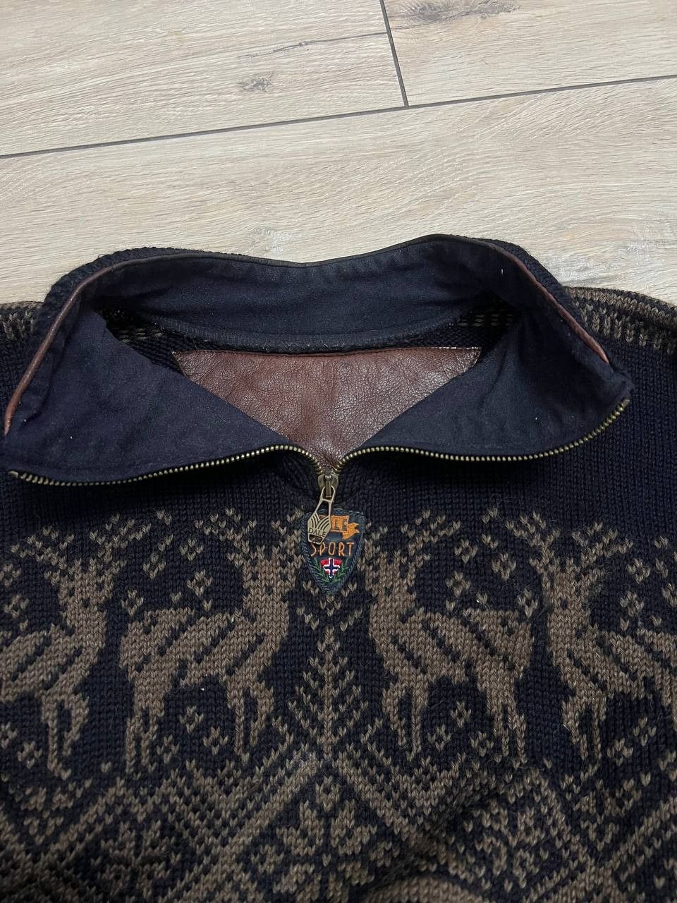 Dale Of Norway × Vintage Dale of Norway Sport 1/4 Deer Fair Isle Wool Knit Sweater L Size US L / EU 52-54 / 3 - 2 Thumbnail