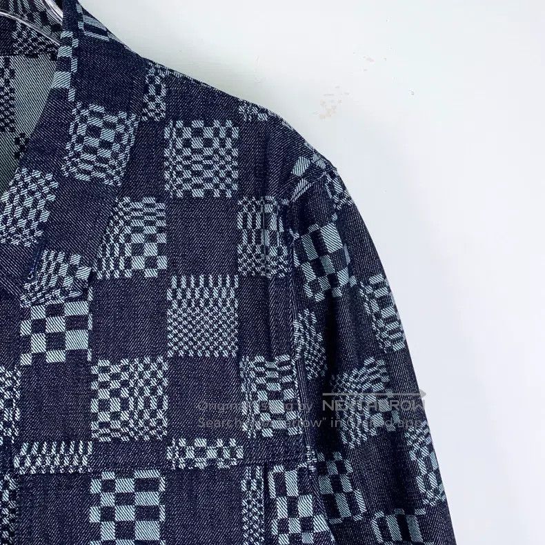 Louis Vuitton Louis Vuitton 23 Dark Blue Checker Cotton Lapel Single Bre Size US S / EU 44-46 / 1 - 3 Thumbnail