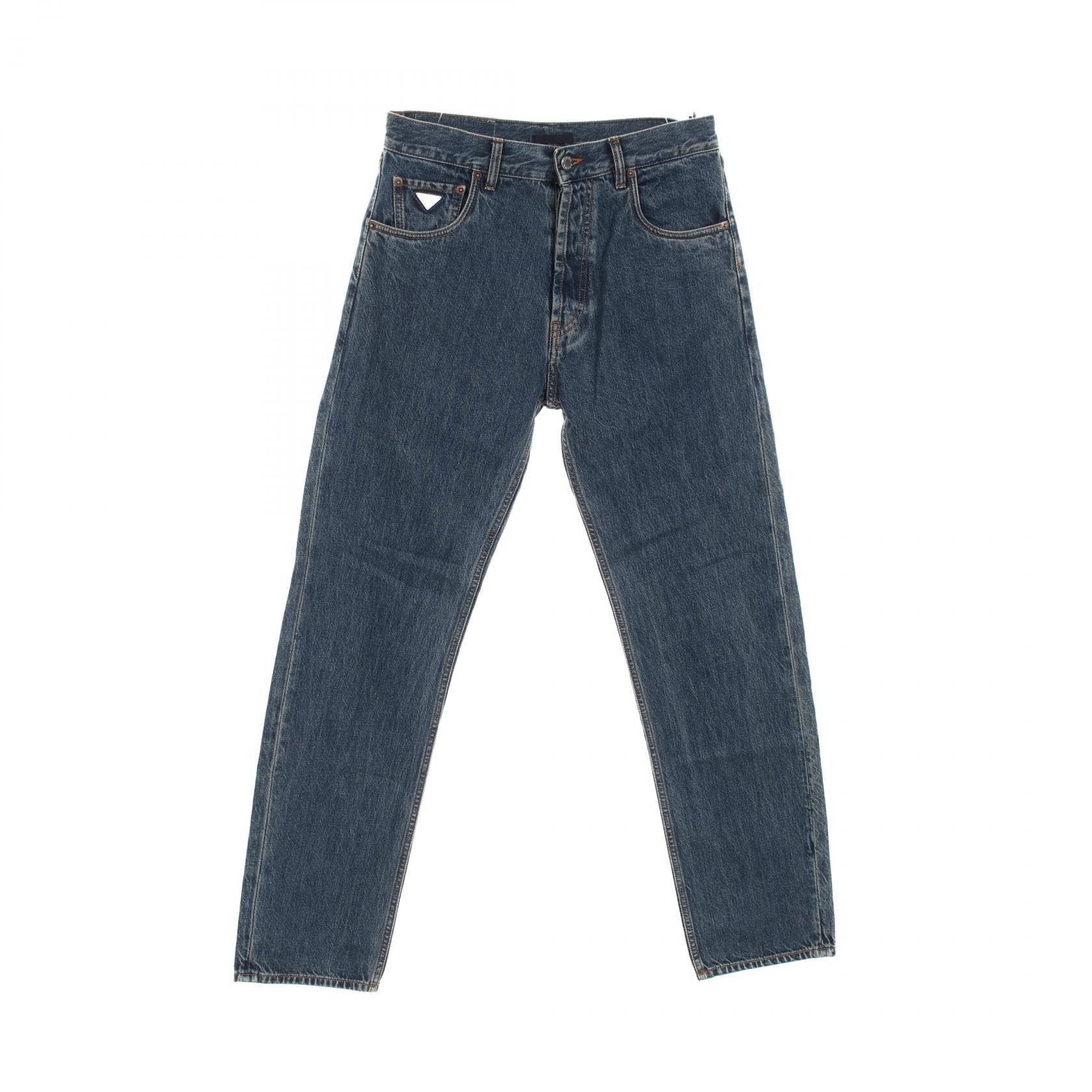 Prada Prada Prada GEP374SVMO14E9 Cotton Denim Pants Cotton Jeans GEP374SVMO14E9 Size ONE SIZE - 1 Thumbnail