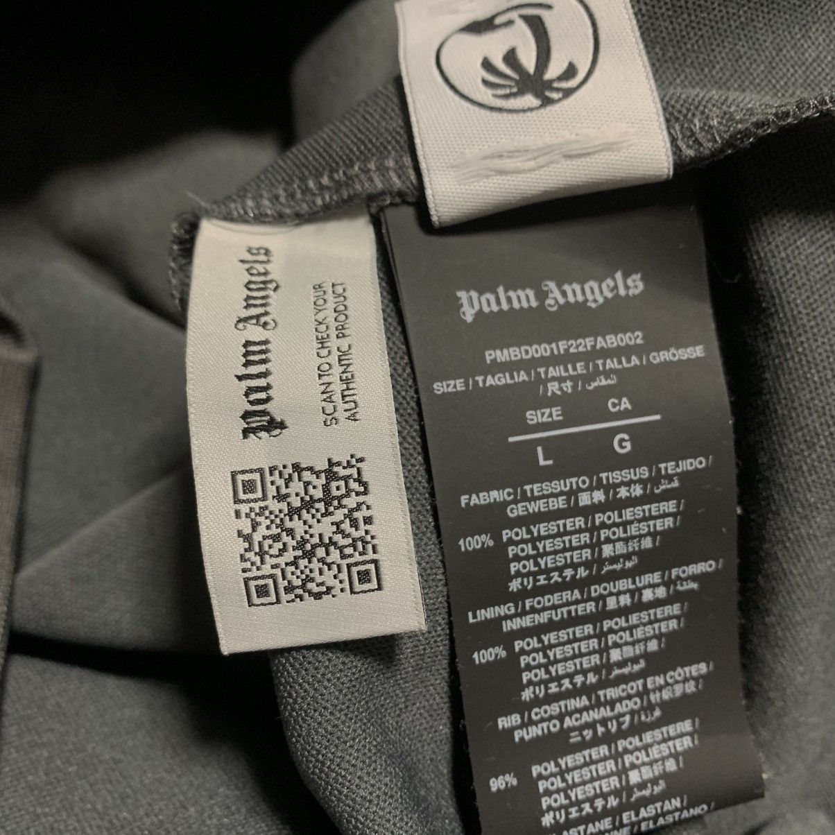 Represent Clo. Palm Angels Large Track Jacket Classic Grey Jacket Size US L / EU 52-54 / 3 - 9 Thumbnail