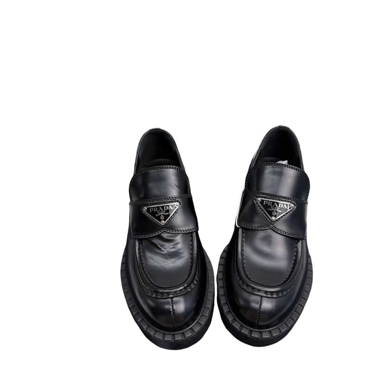 Prada Prada Black Leather Loafers Size 36 Size US 6 / IT 36 - 1 Thumbnail