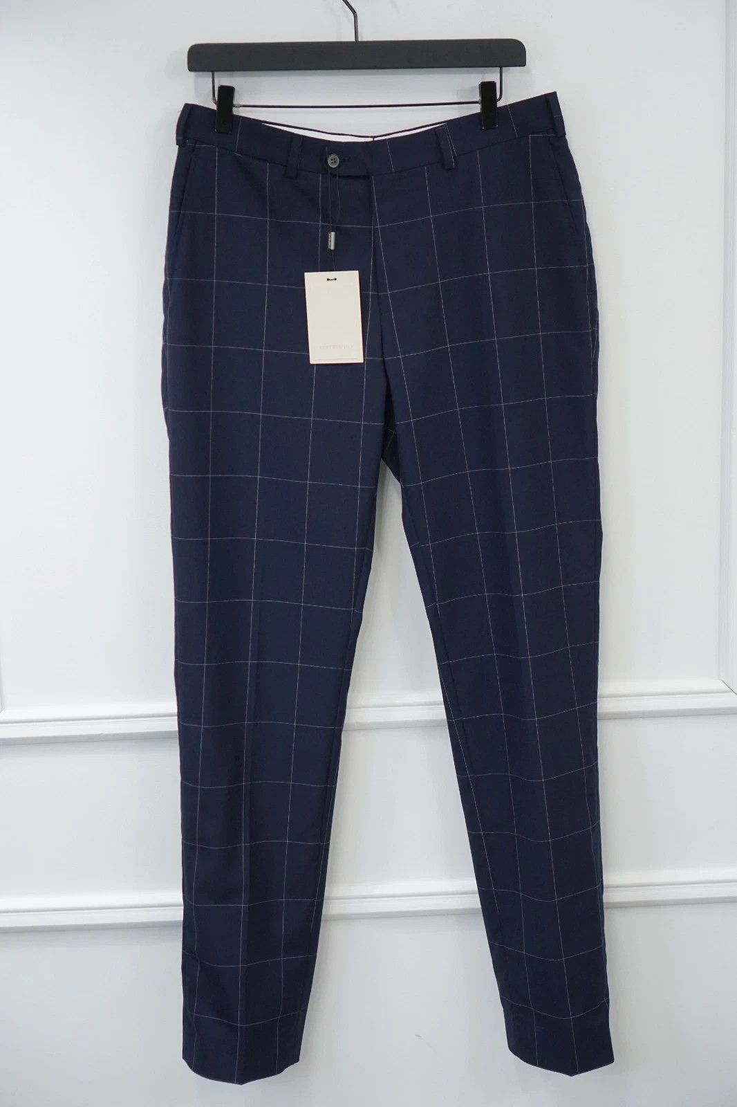 Suitsupply Men Suitsupply Pants Navy Blue Wool Size UK/US34 Size 34R - 1 Thumbnail