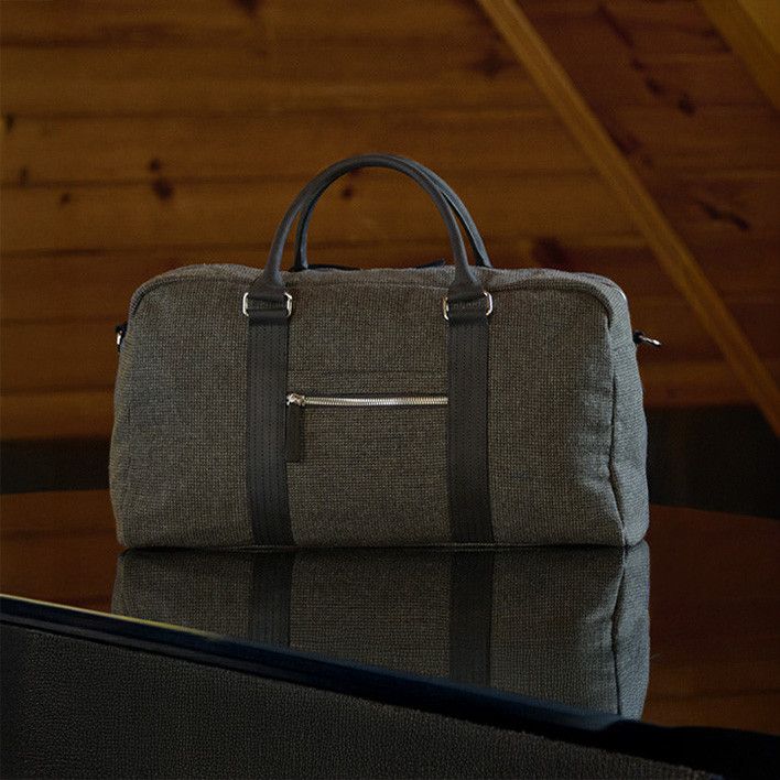 Frank And Oak Leather & Wool Tweed Weekender (NEW) Size ONE SIZE - 3 Thumbnail